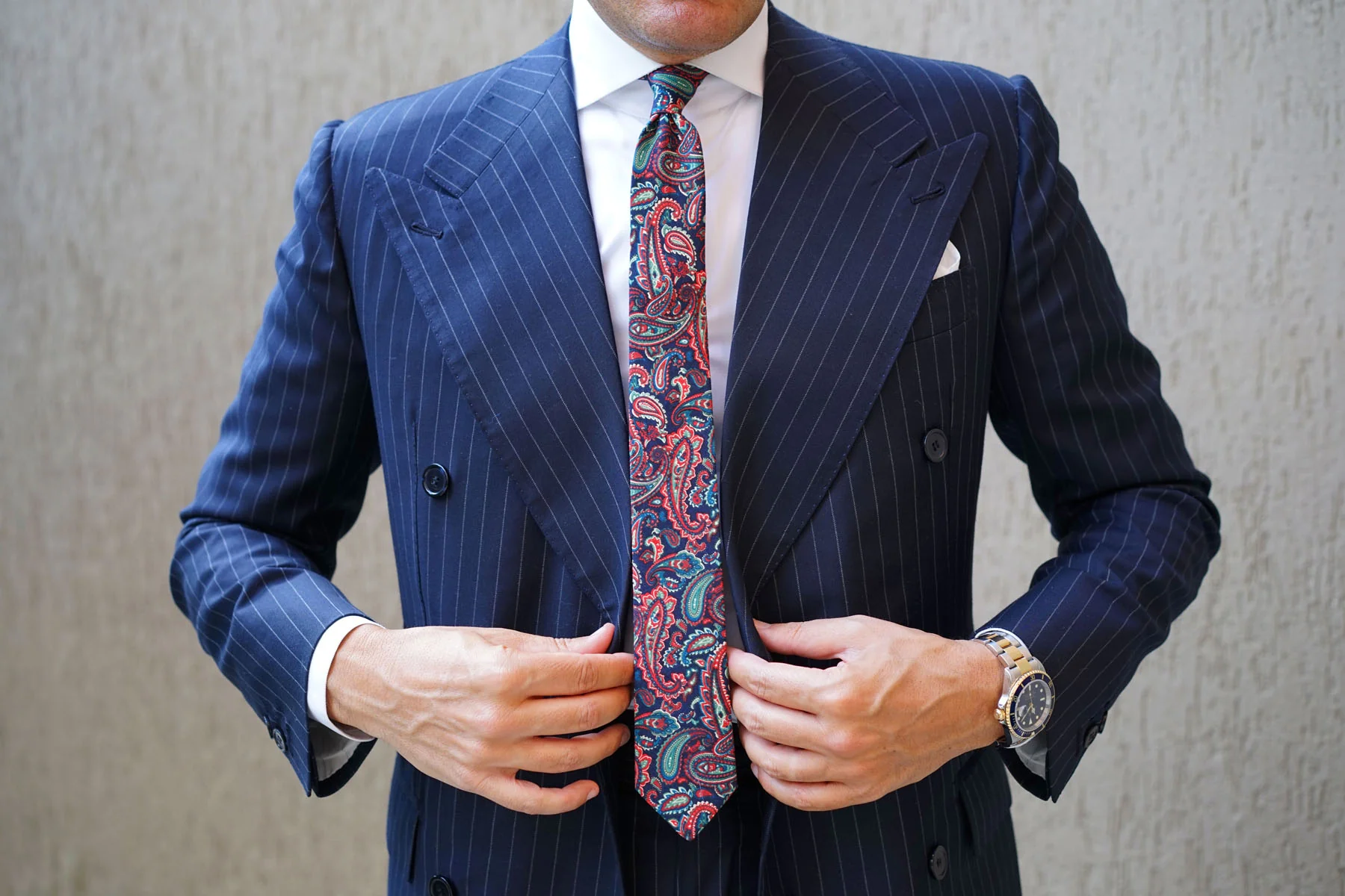 Rocambolesco Green Paisley Skinny Tie - Image 6