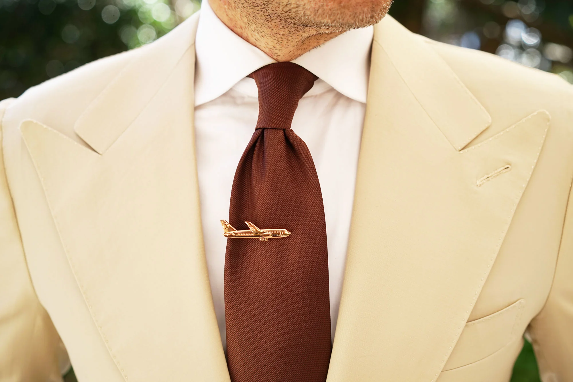 Rose Gold Airplane Tie Bar - Image 9