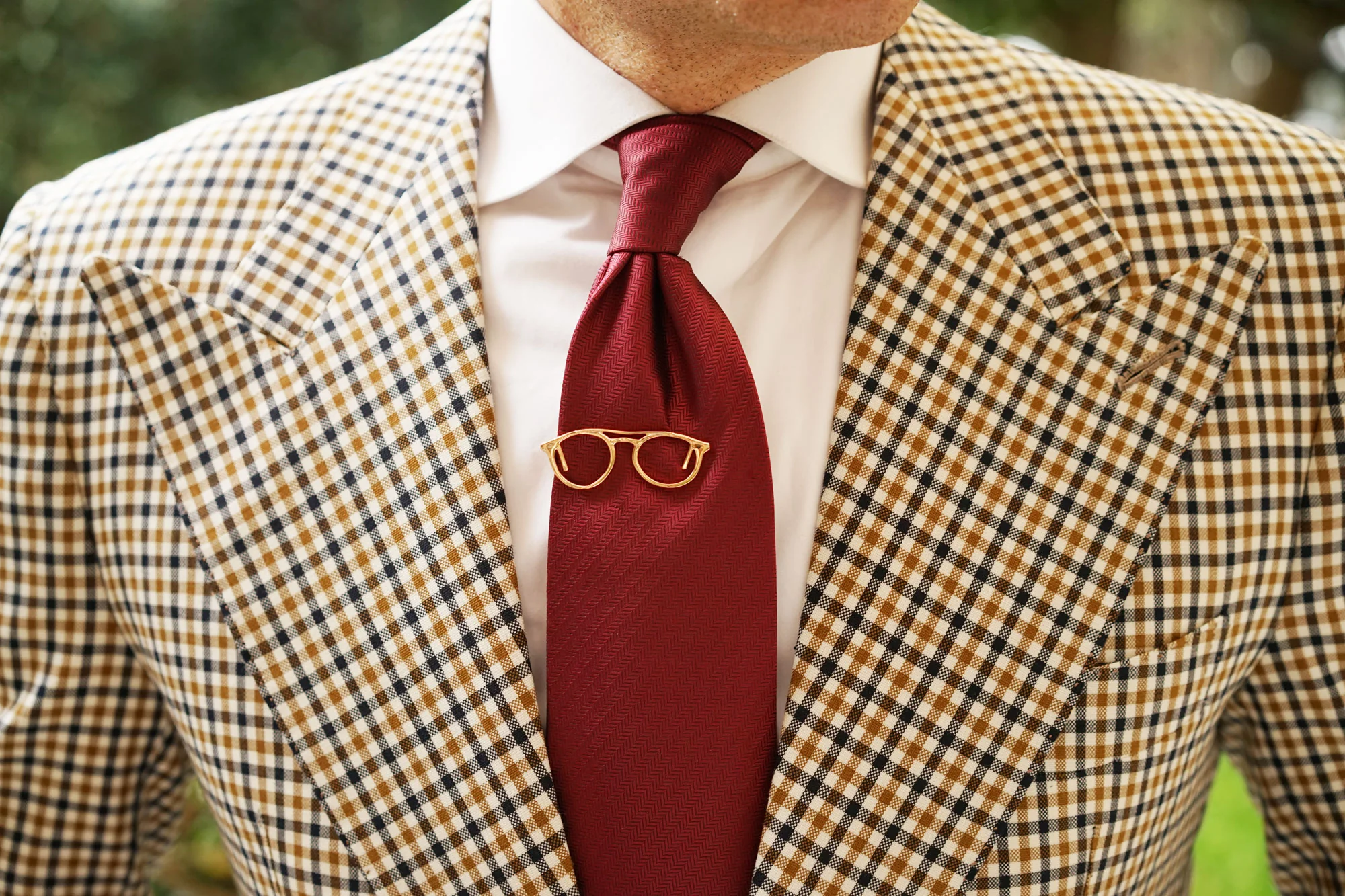 Rose Gold Glasses Tie Bar - Image 8