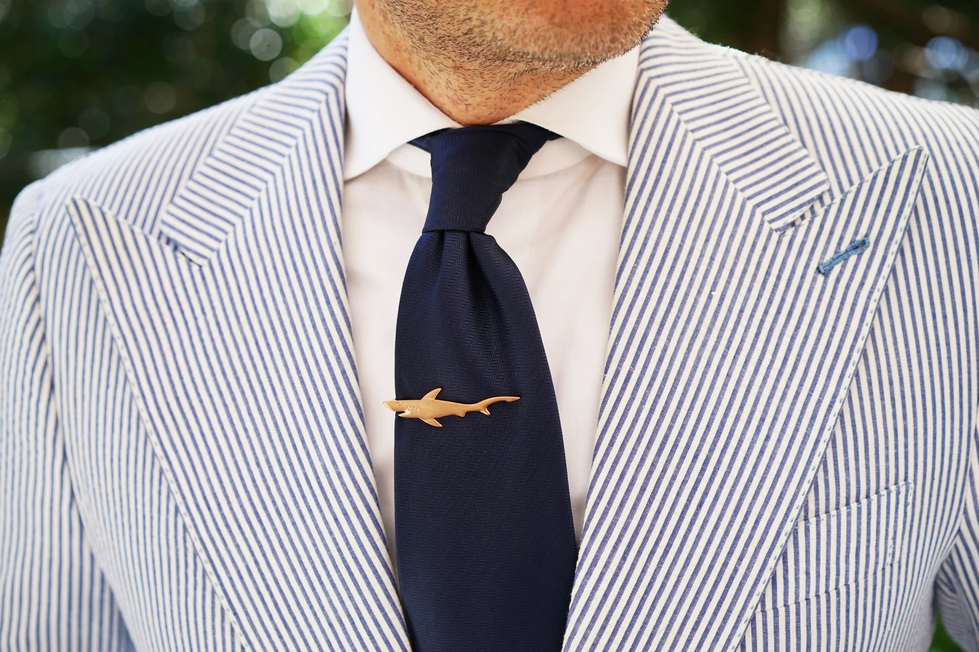 Rose Gold Shark Tie Bar - Image 8