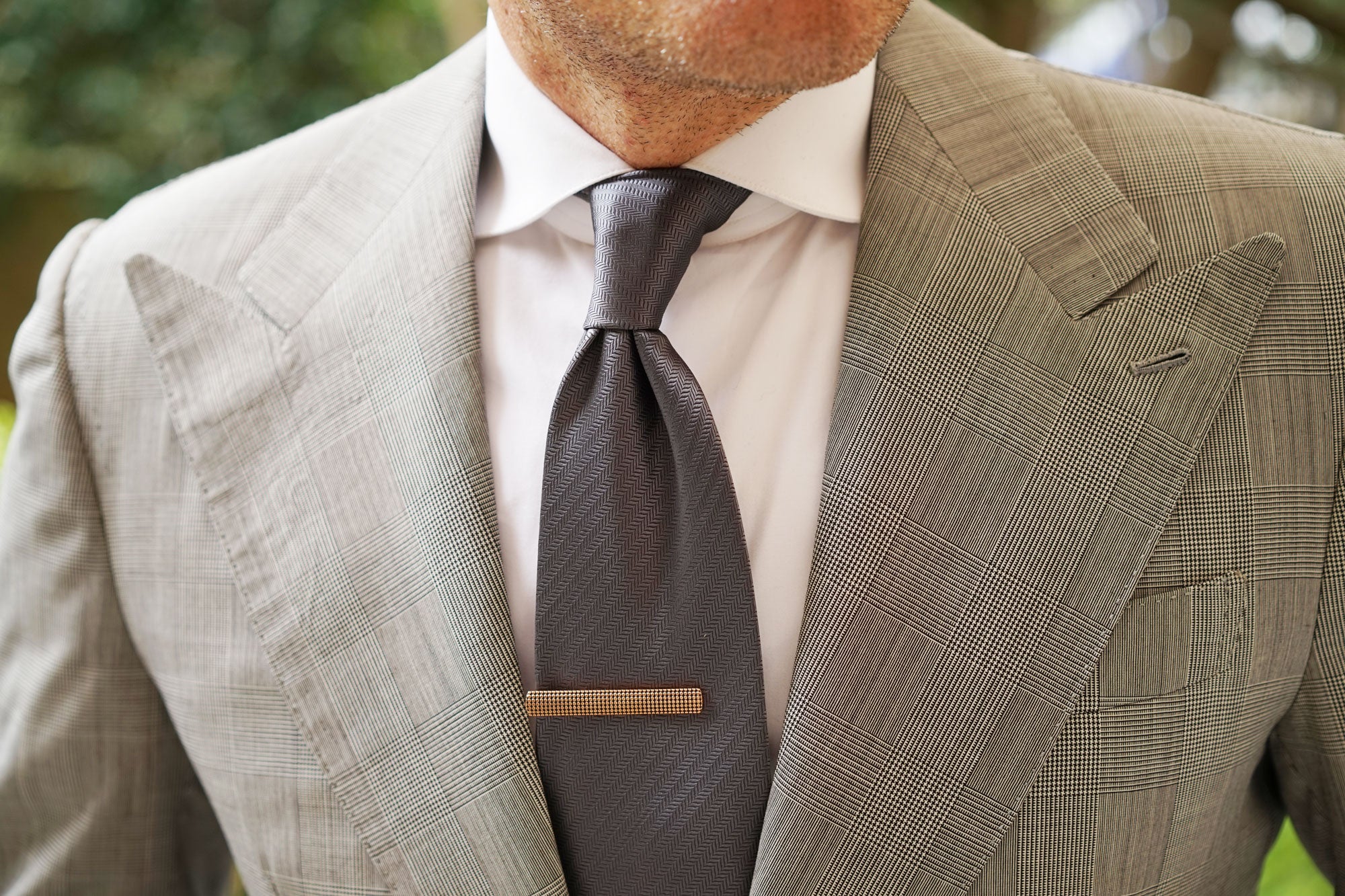 Rose Gold Stippled Tie Bar - Image 10