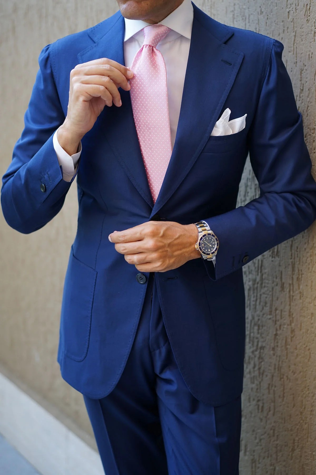 Rose Pink Mini Polka Dots Necktie - Image 12
