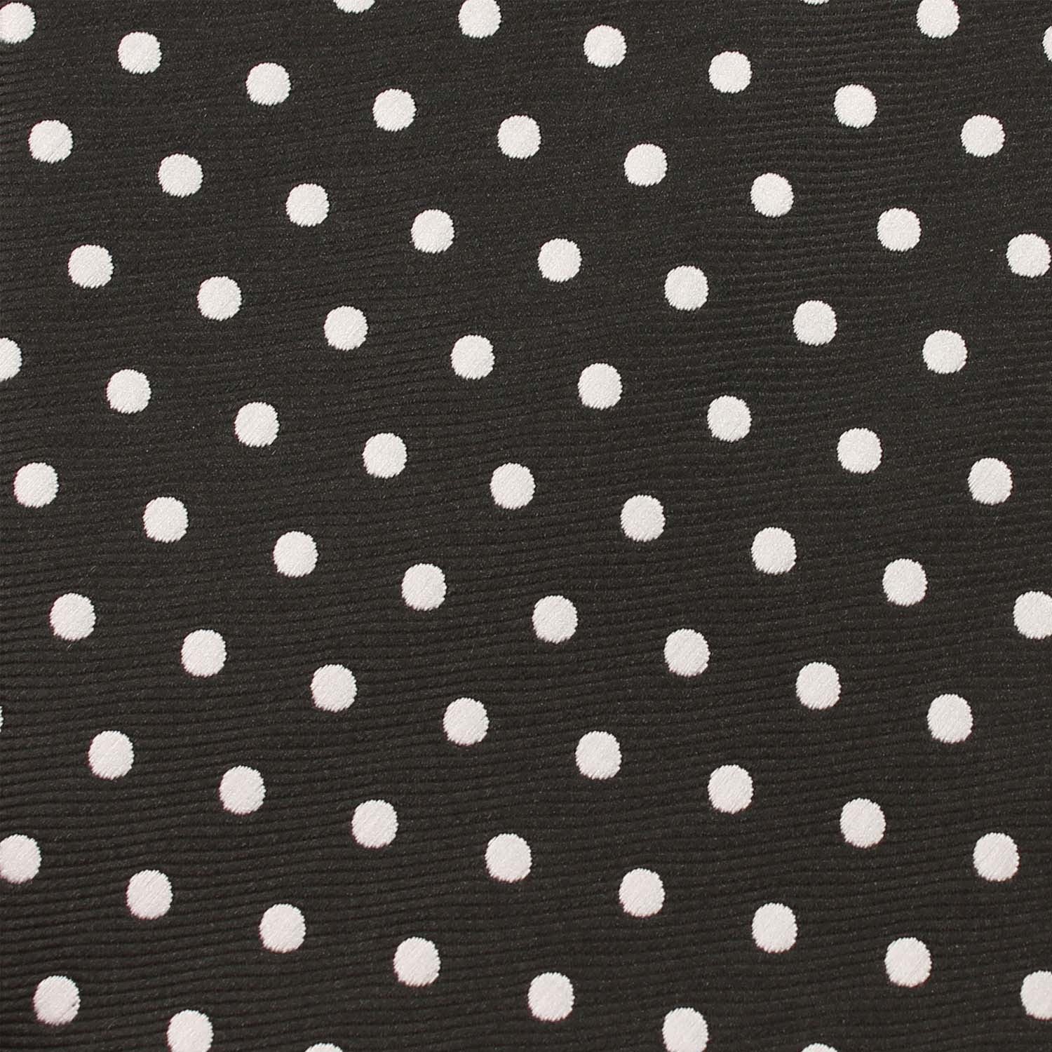 Royal Black Polka Dots Skinny Tie - Image 4