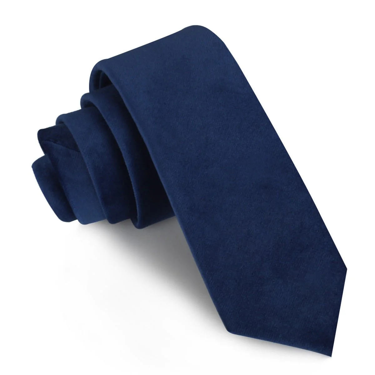 Royal Blue Velvet Skinny Tie