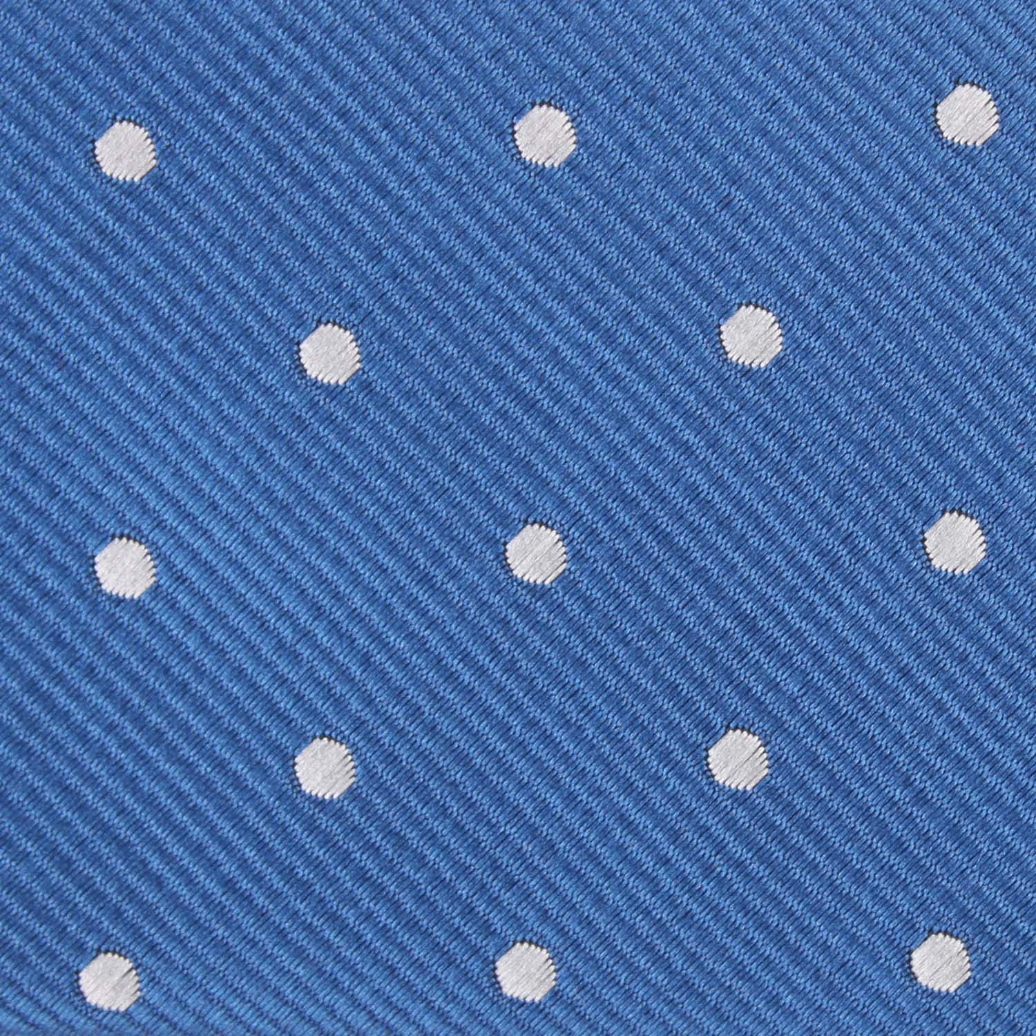 Royal Blue with White Polka Dots Self Tie Bow Tie - Image 4
