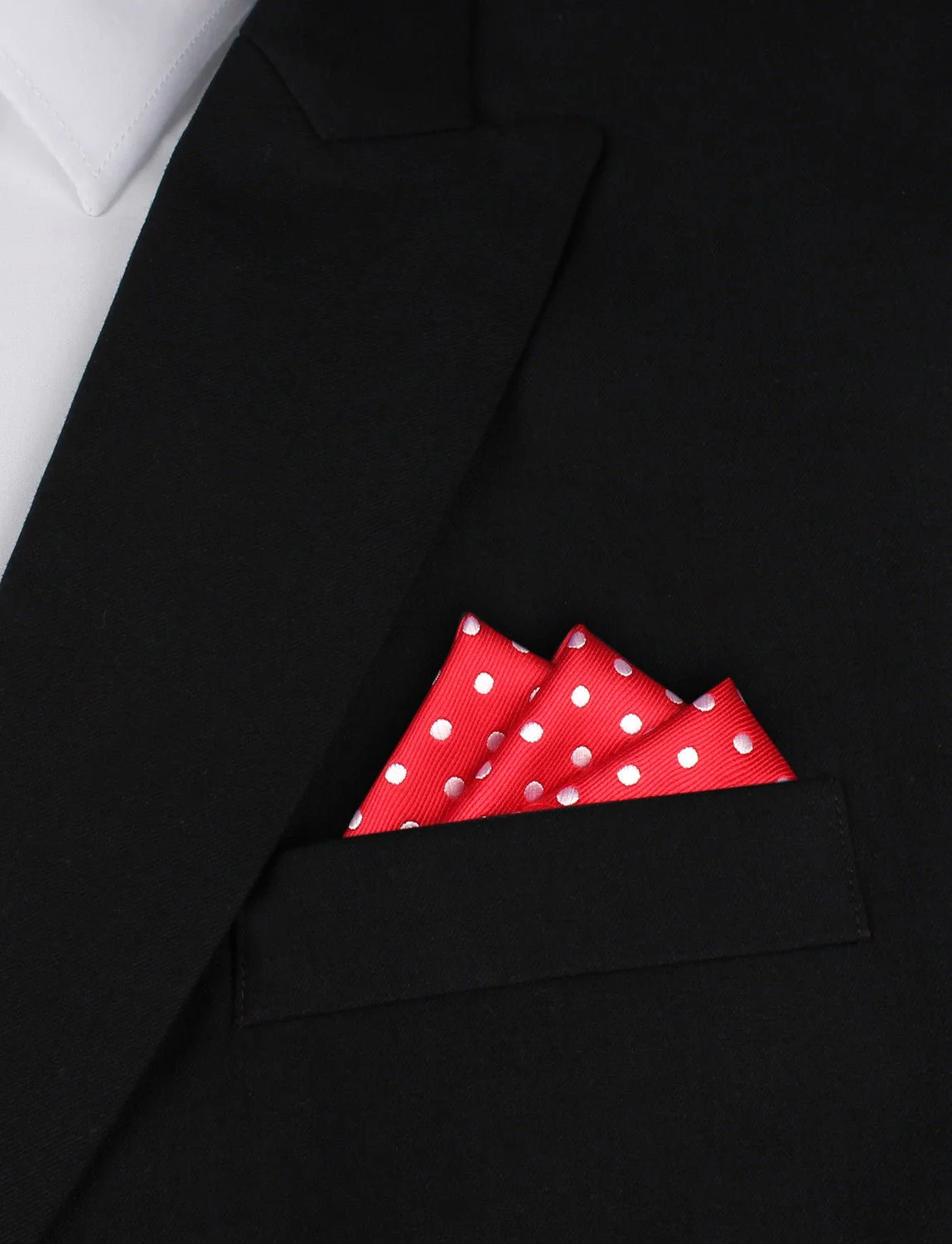 Royal Red Polka Dots Pocket Square - Image 3