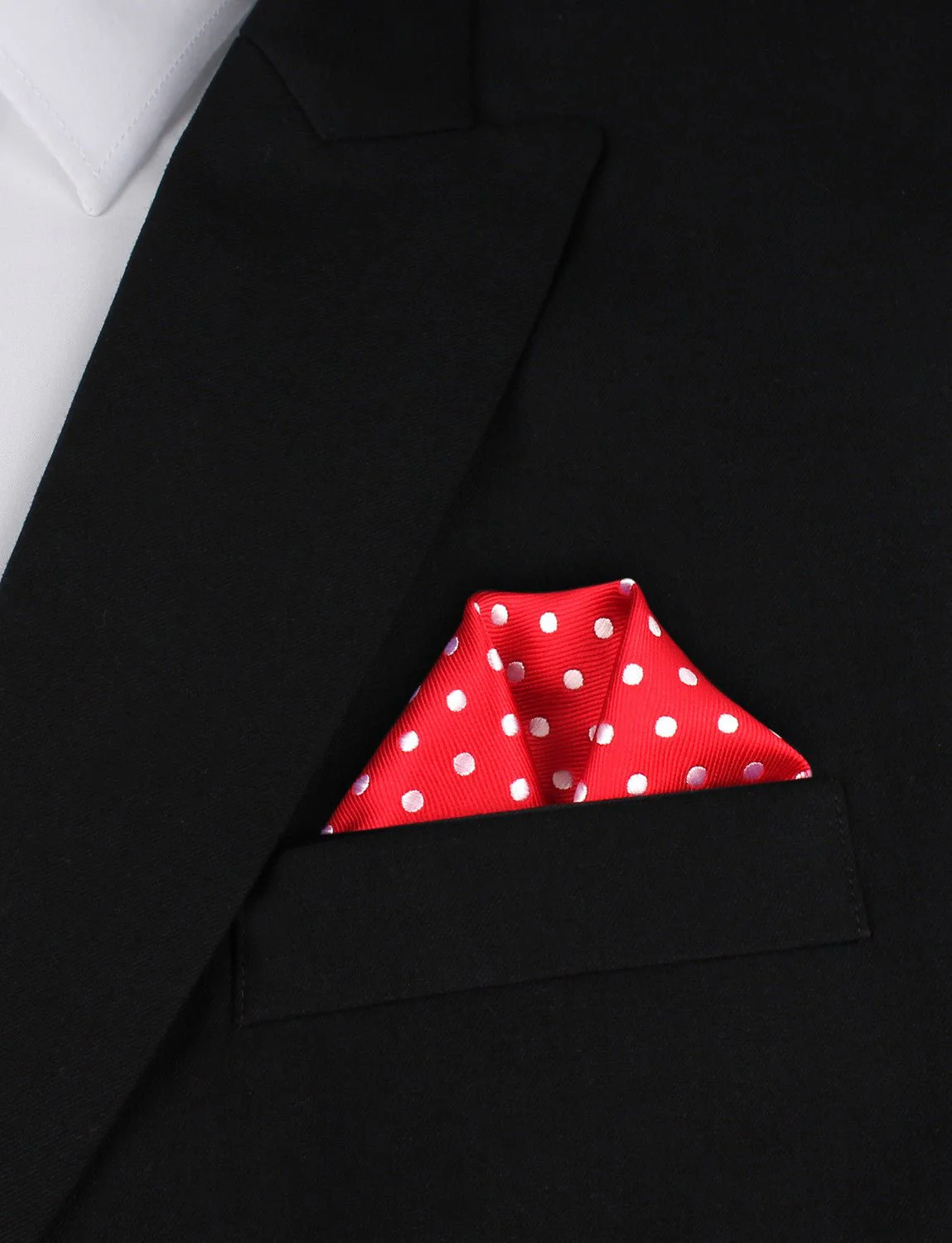 Royal Red Polka Dots Pocket Square - Image 4