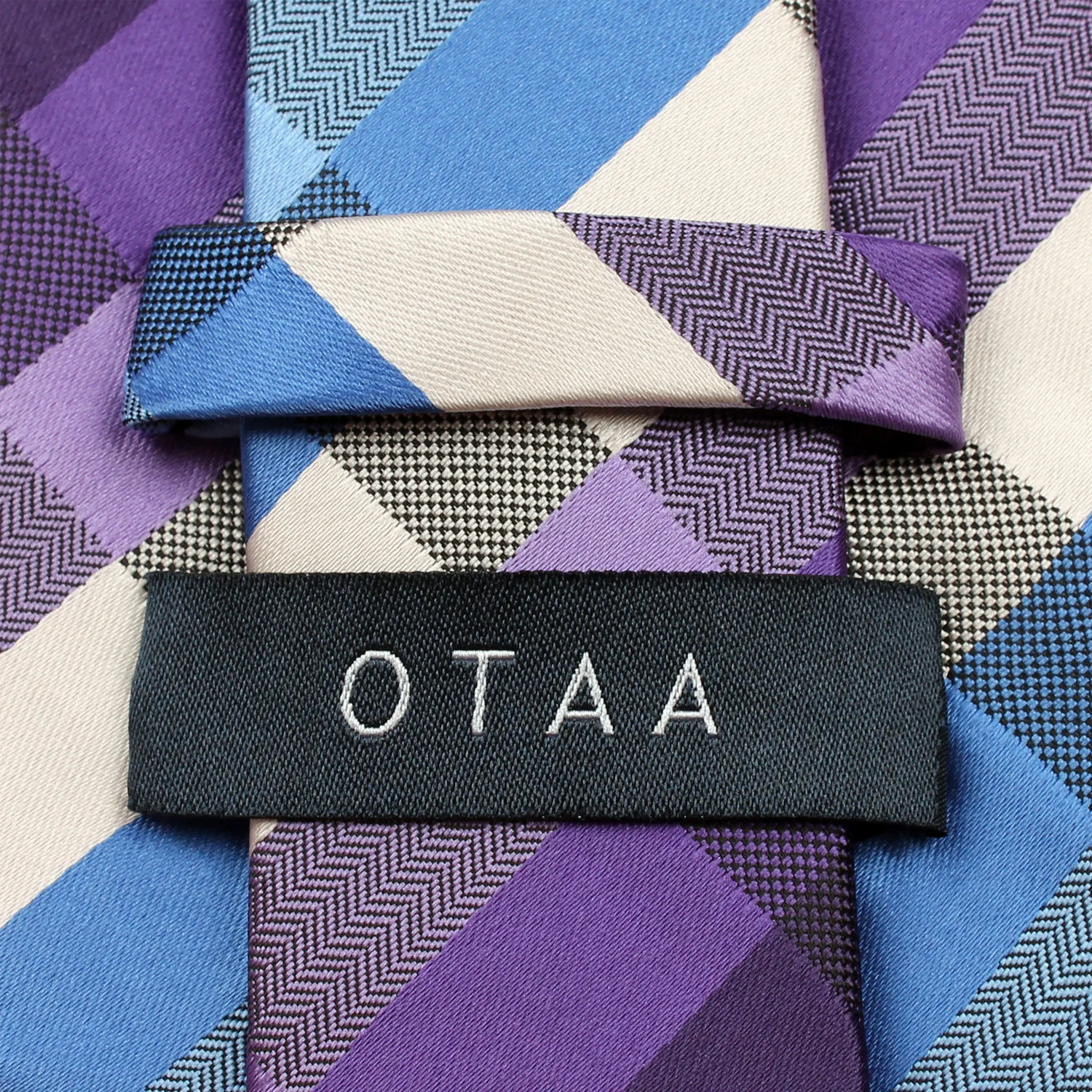 Royal Violet Checkered Necktie - Image 5
