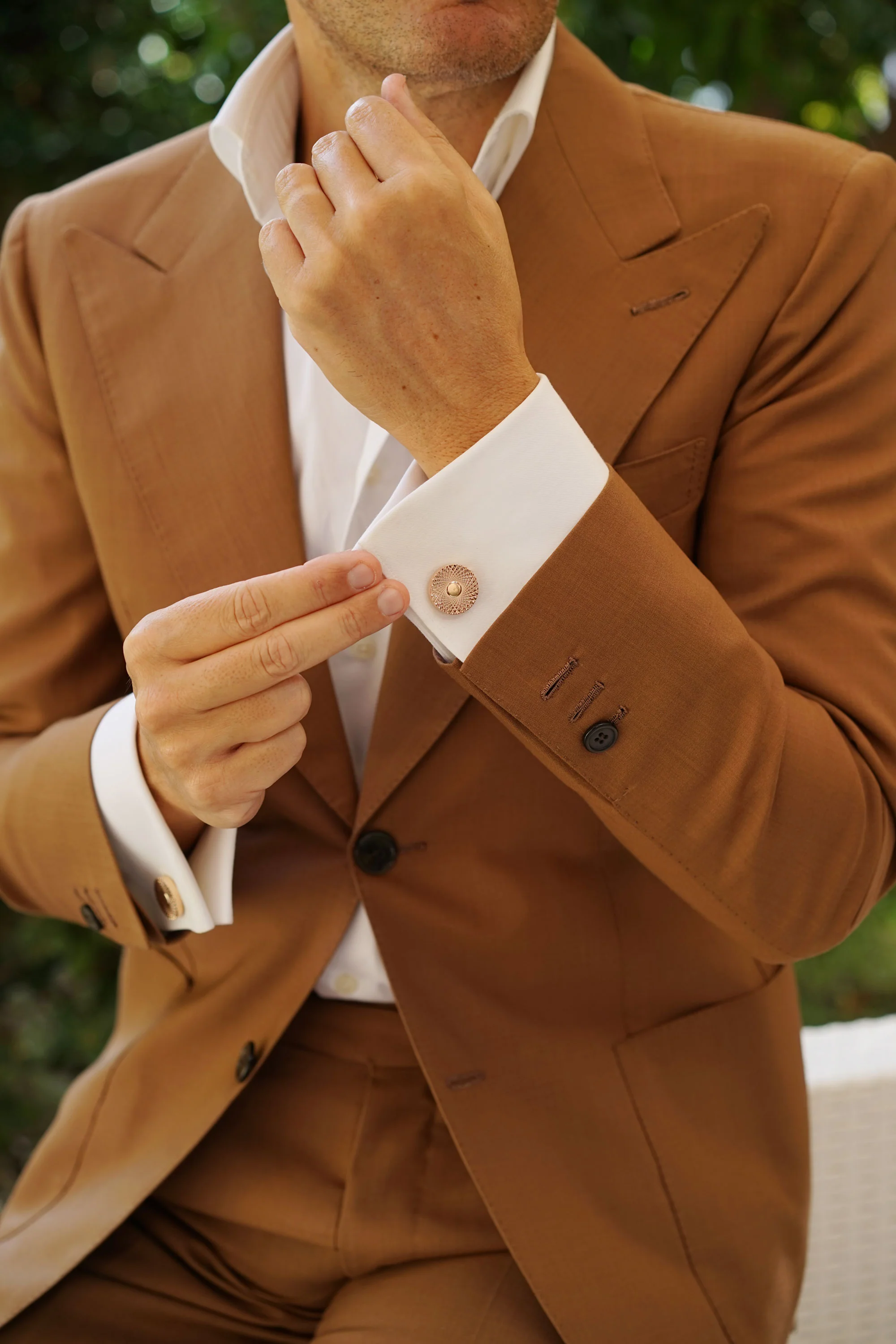 Royale Rose Gold Cufflinks - Image 4
