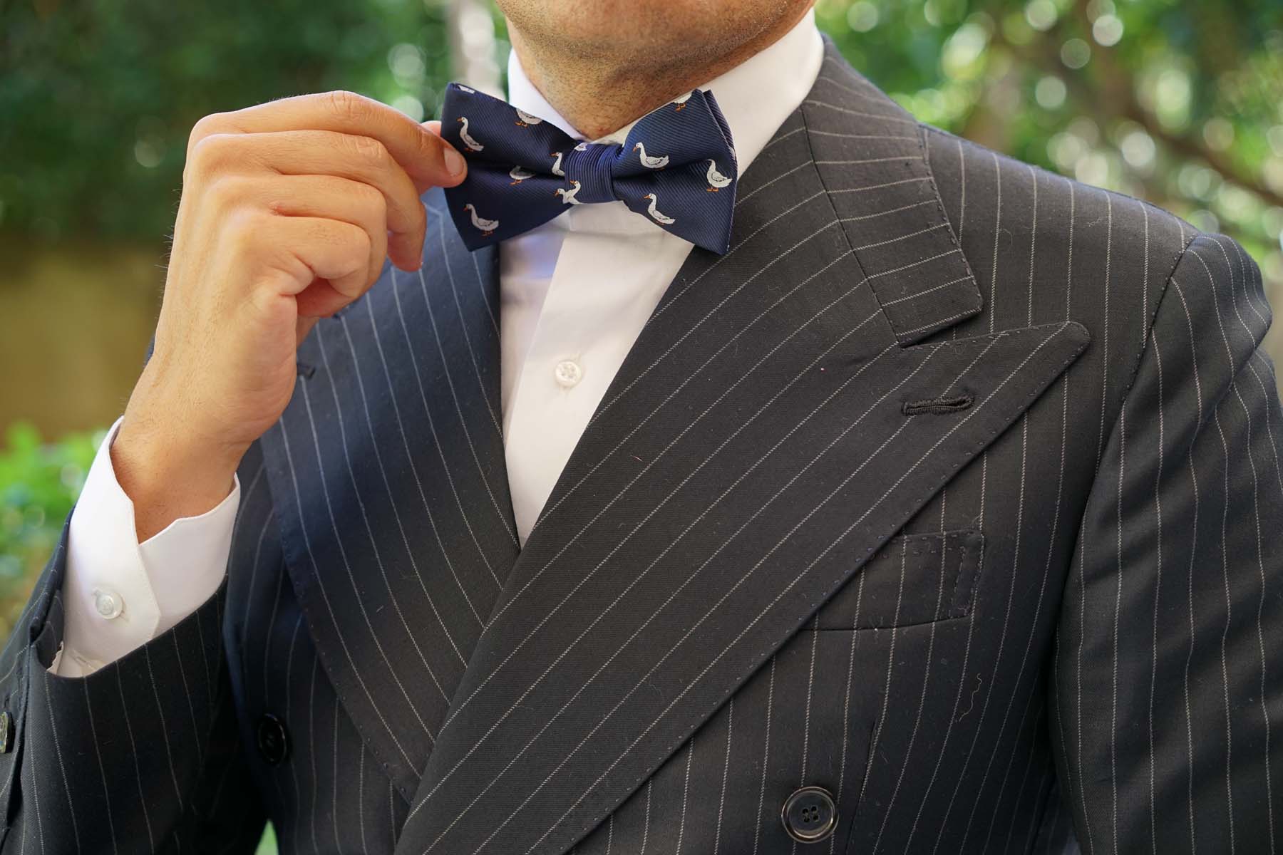 Russian White Goose Bow Tie - Image 5