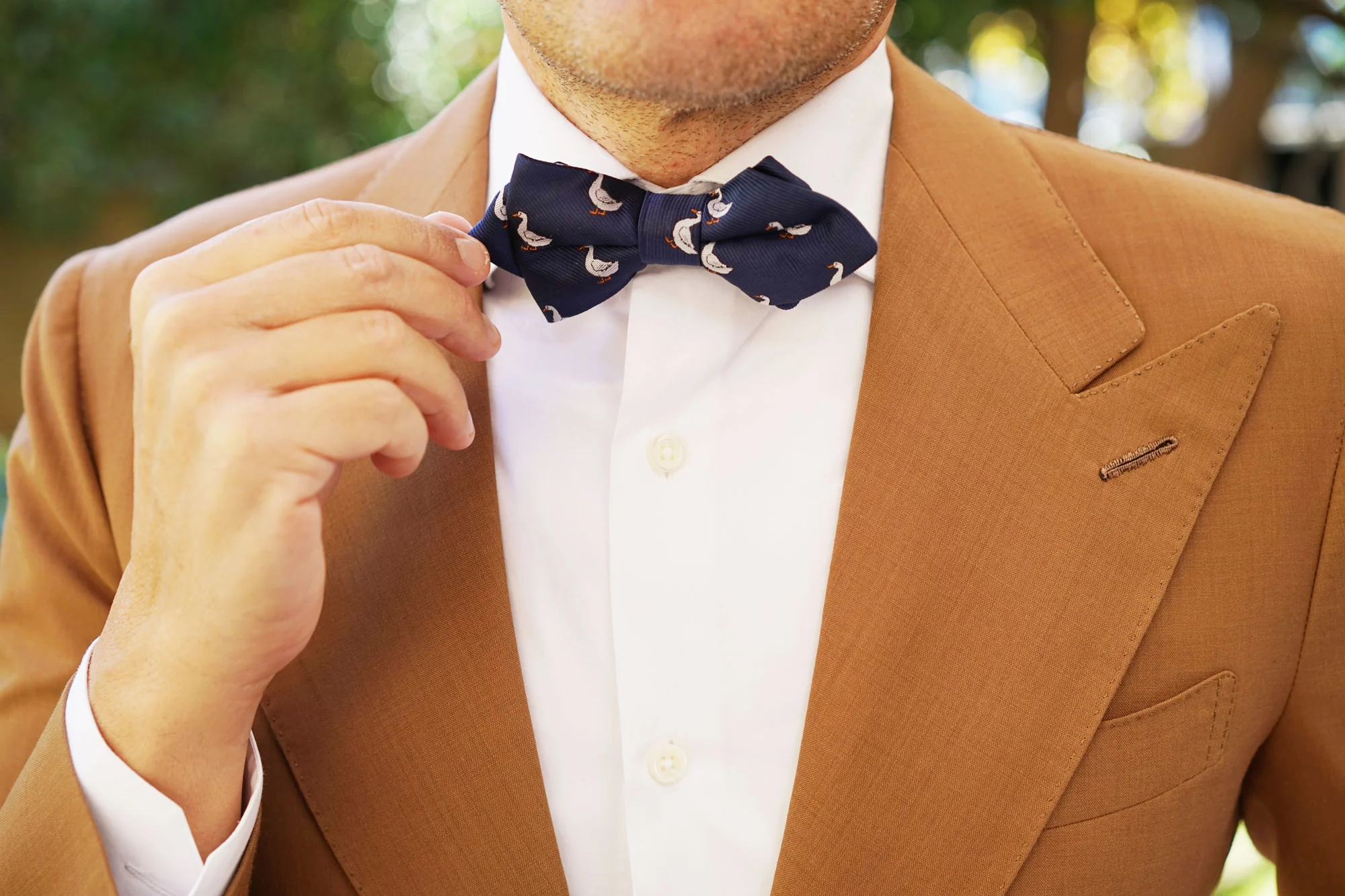 Russian White Goose Diamond Bow Tie - Image 7