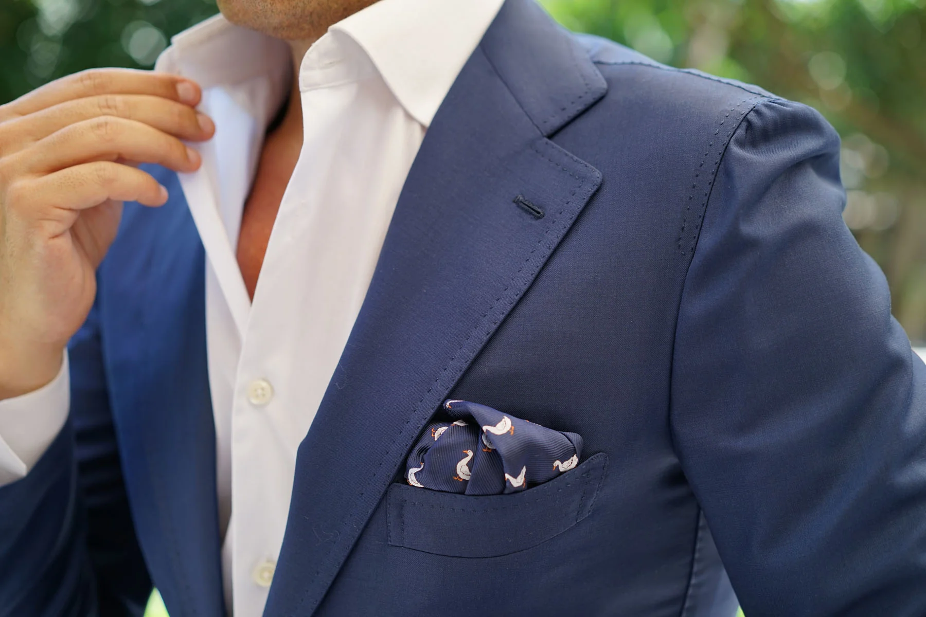 Russian White Goose Pocket Square - Image 5