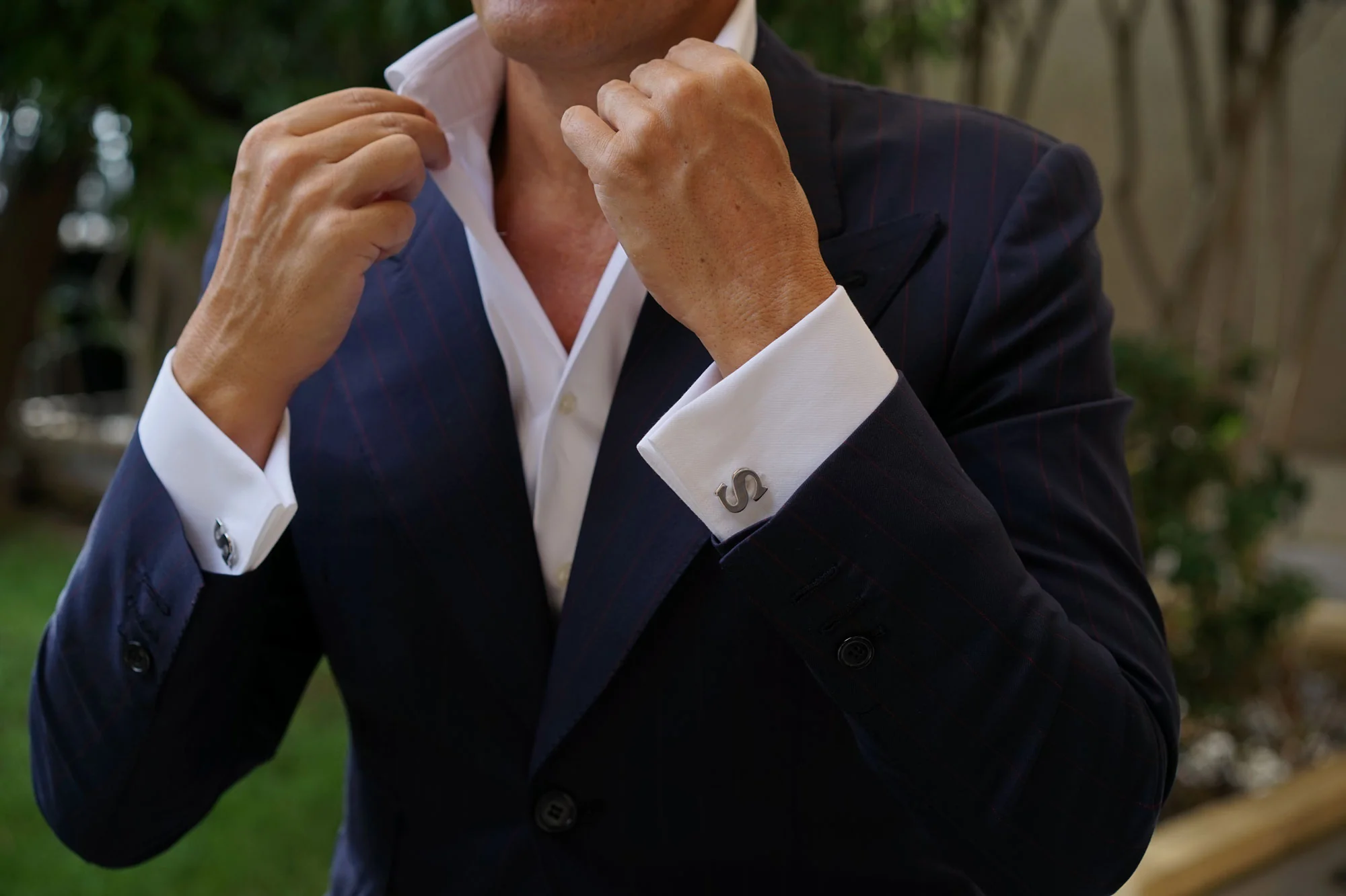 Letter S Silver Cufflinks - Image 13