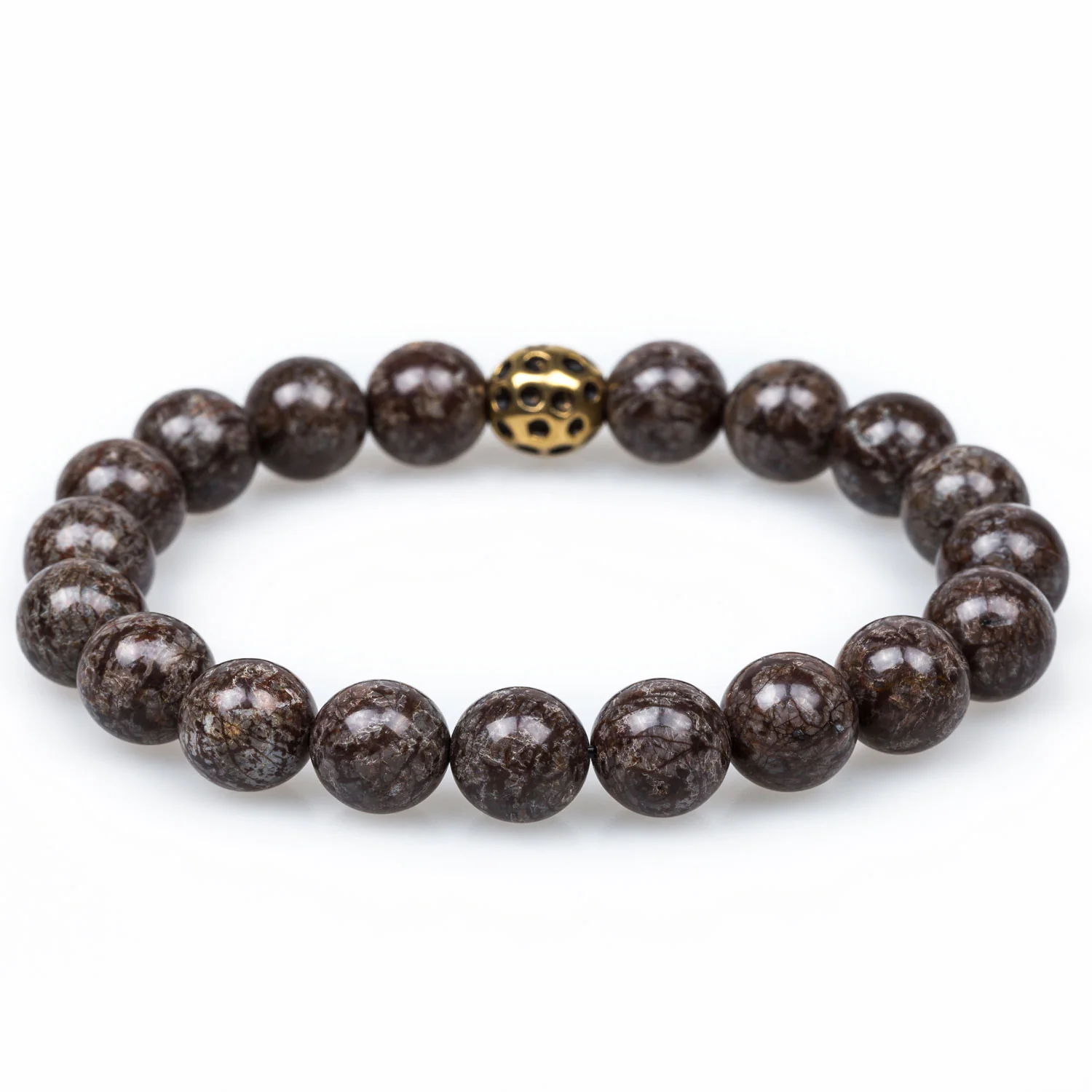 Sabretooth Brown Charcoal Rutile Golden Lava Bracelet - Image 2