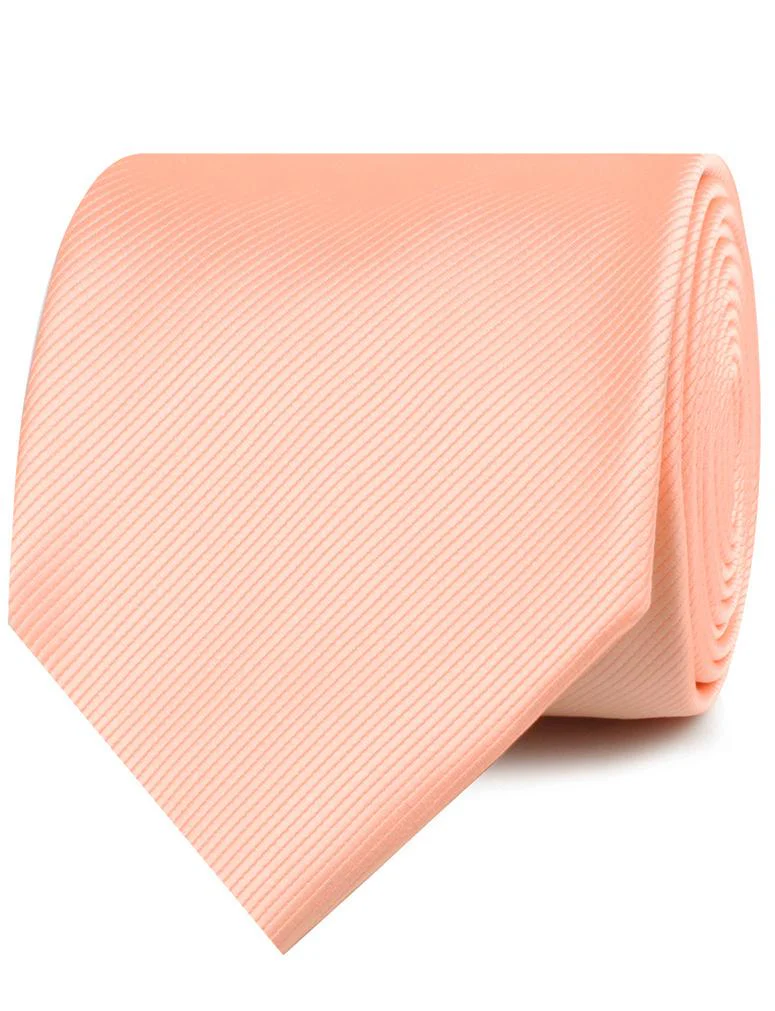 Salmon Frosty Pink Twill Necktie - Image 2
