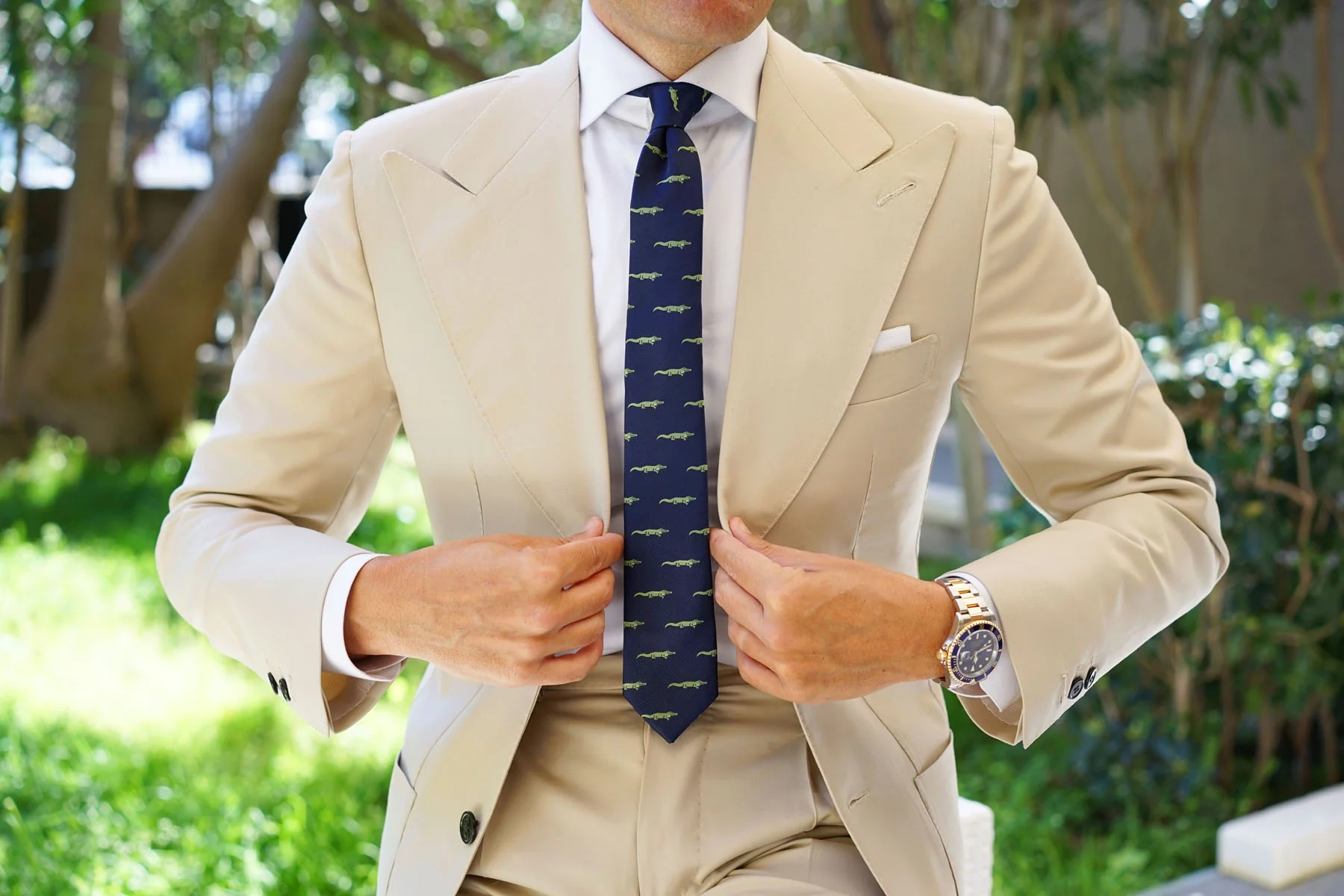 Saltwater Crocodile Skinny Tie - Image 4