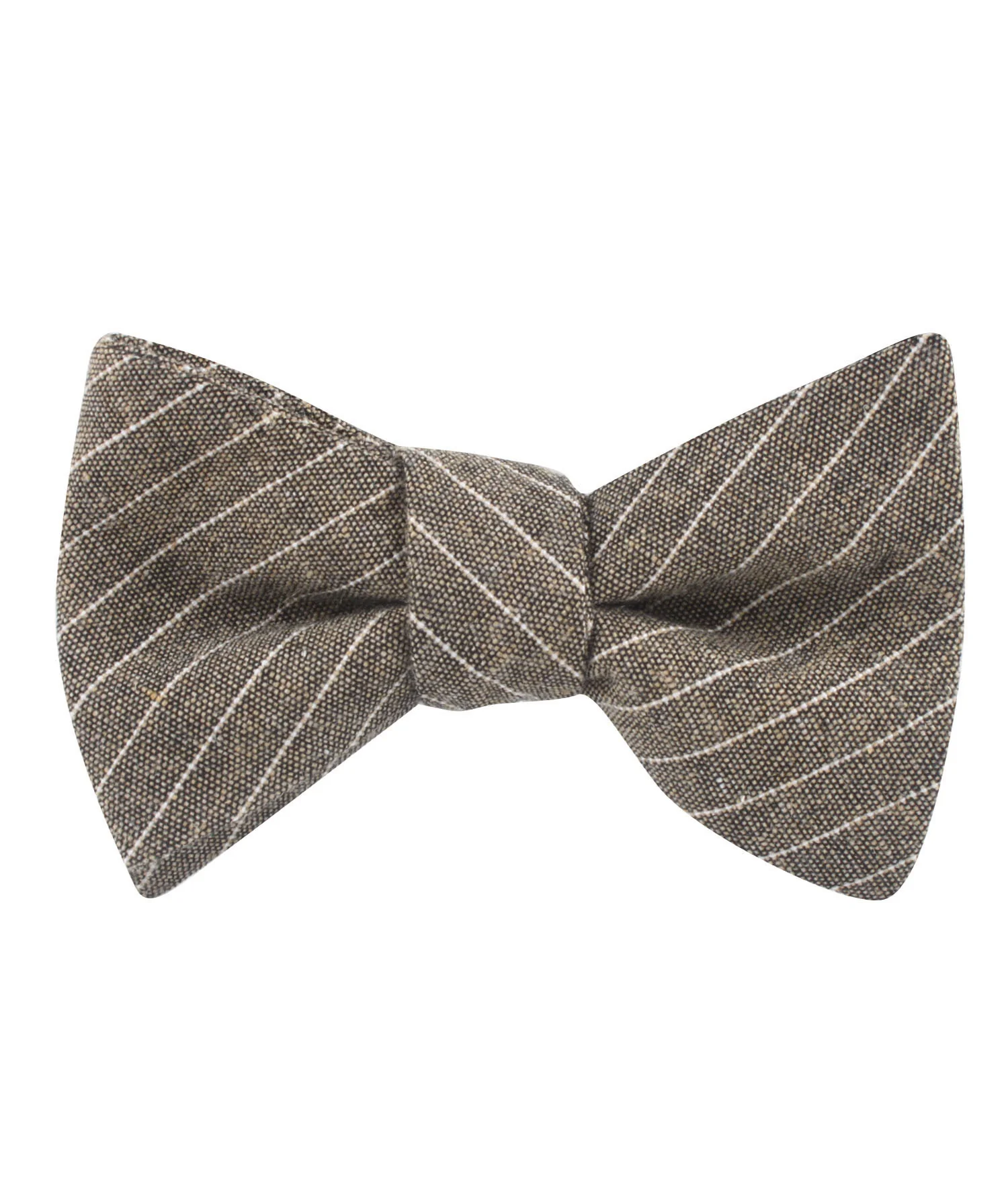 Sandman Linen Pinstripe Self Bow Tie - Image 2