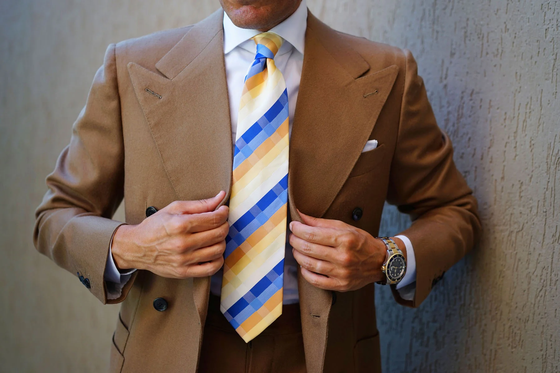 Sandy Checkered Necktie - Image 11