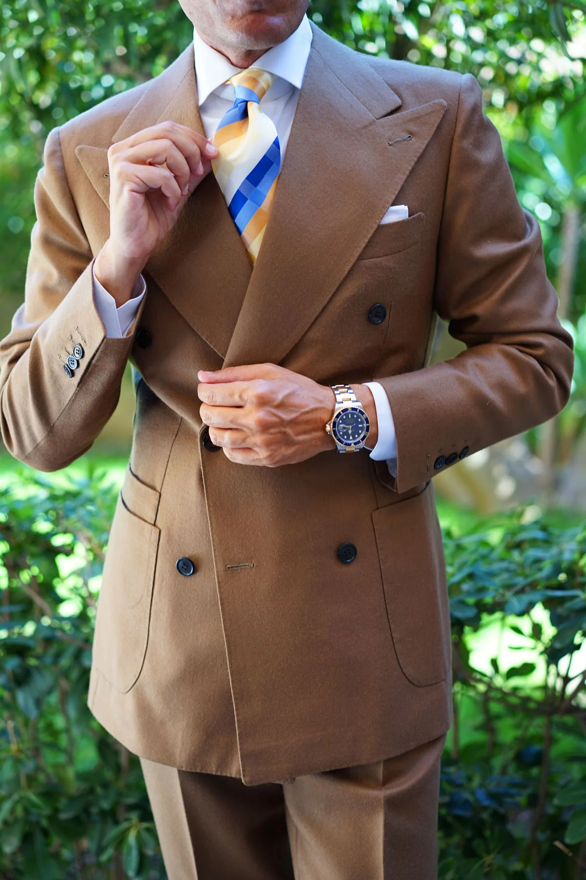 Sandy Checkered Necktie - Image 12
