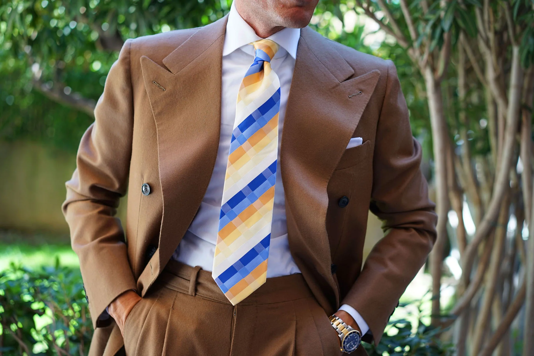 Sandy Checkered Necktie - Image 13