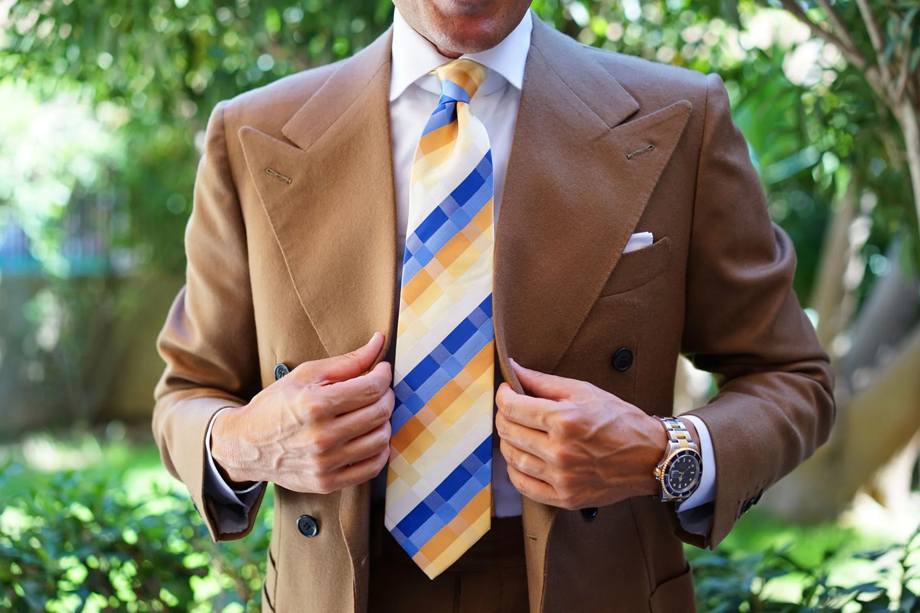 Sandy Checkered Necktie - Image 15