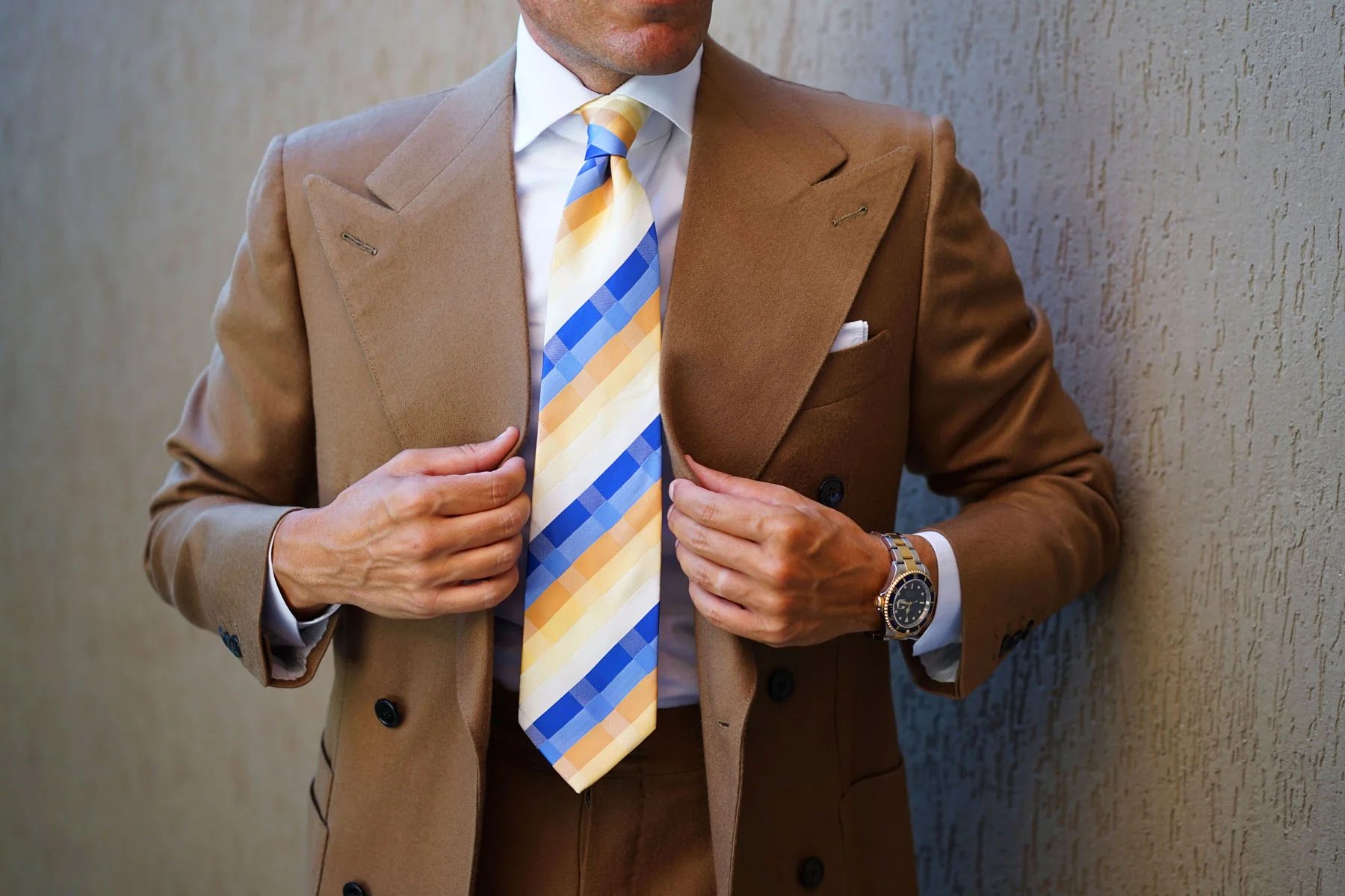 Sandy Checkered Necktie - Image 9