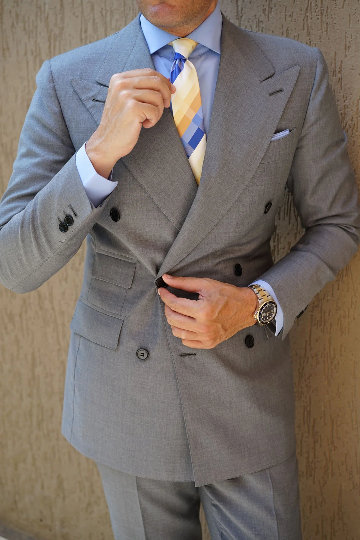 Sandy Checkered Skinny Tie - Image 6
