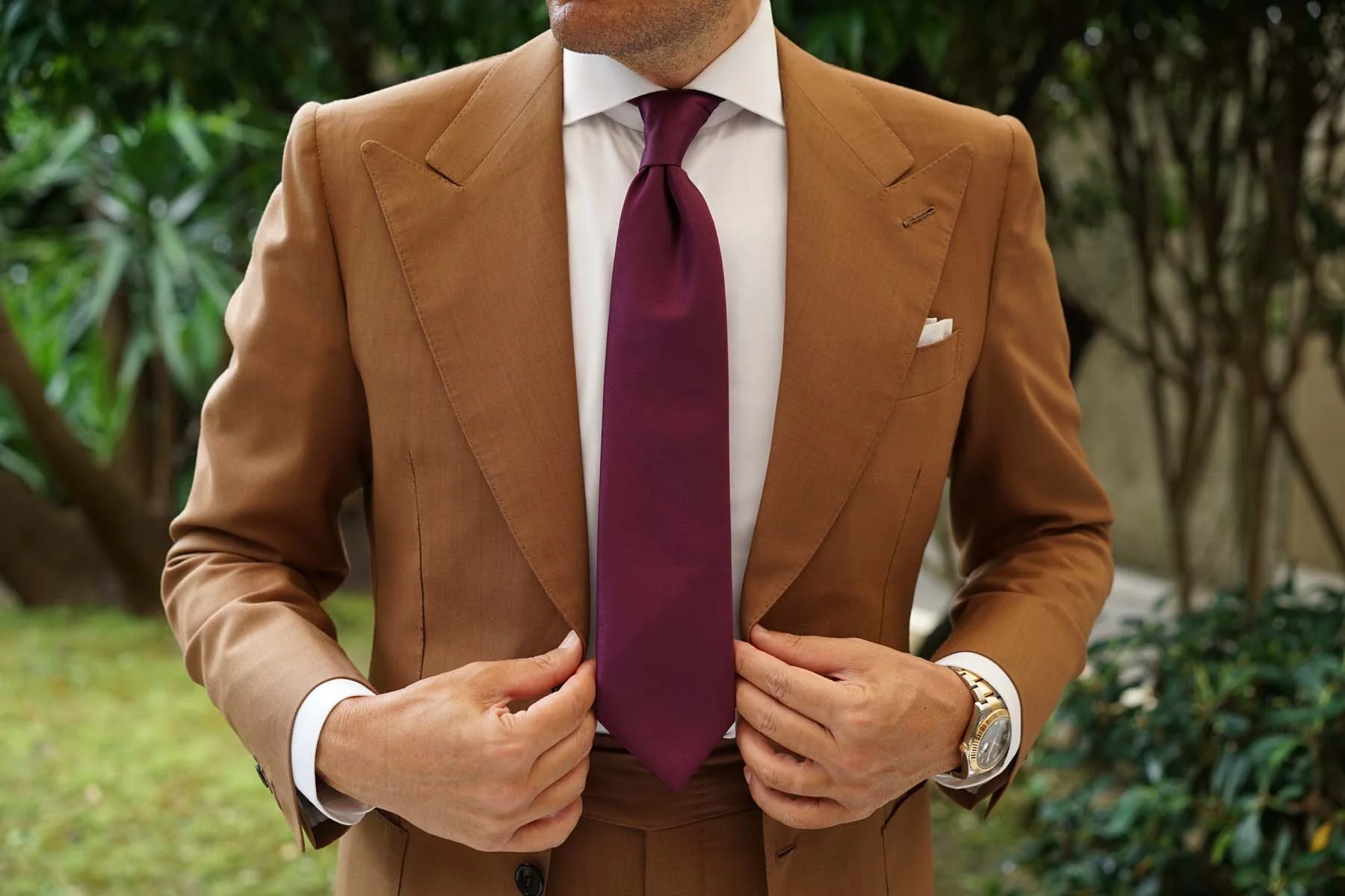Sangria Purple Weave Necktie - Image 4