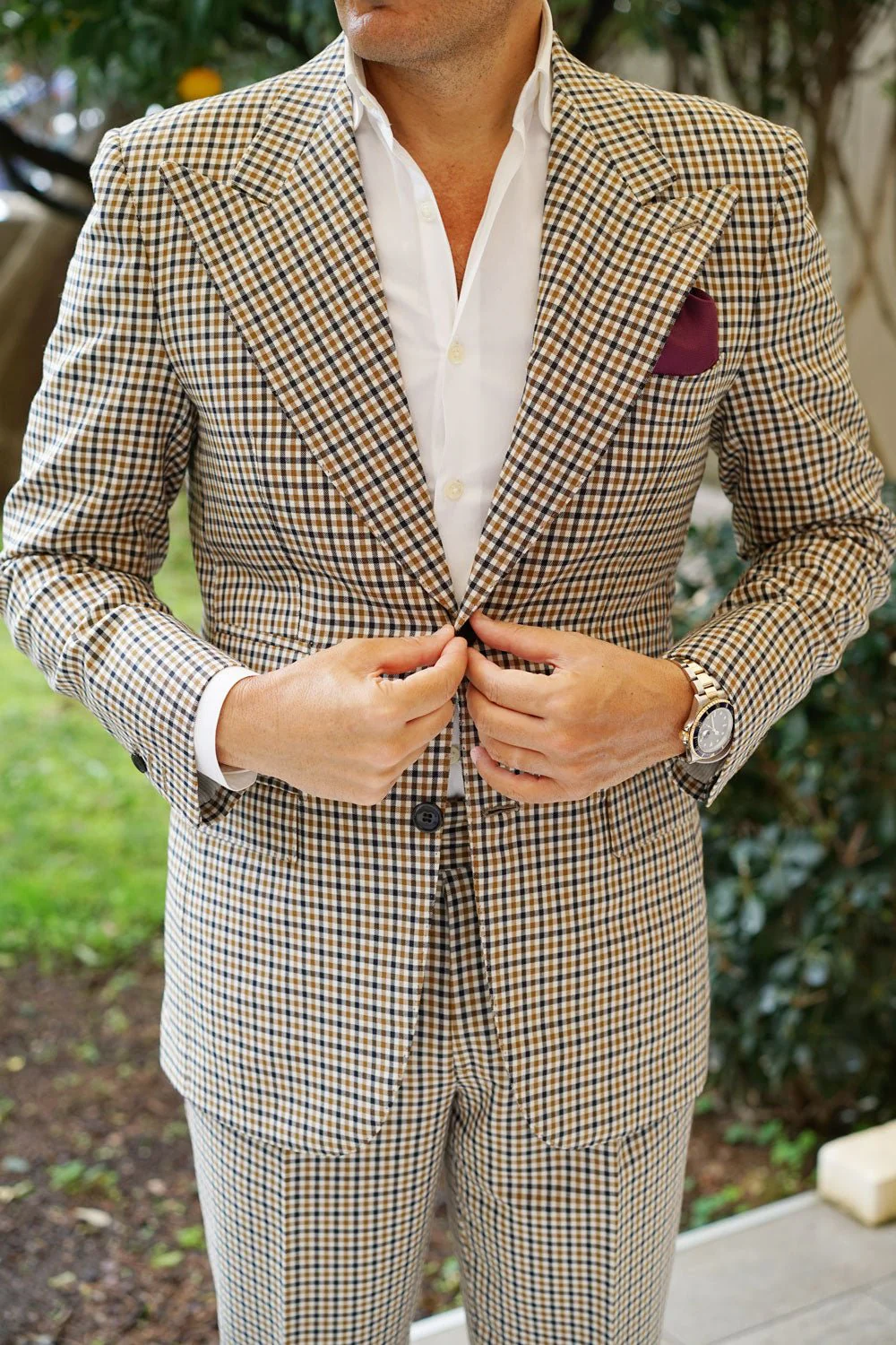 Sangria Purple Weave Pocket Square - Image 4