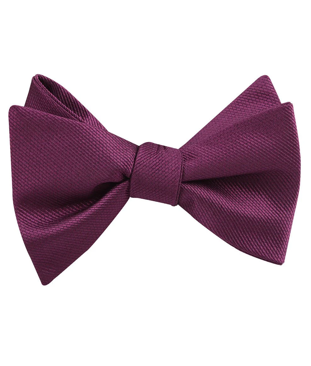 Sangria Purple Weave Self Bow Tie - Image 2