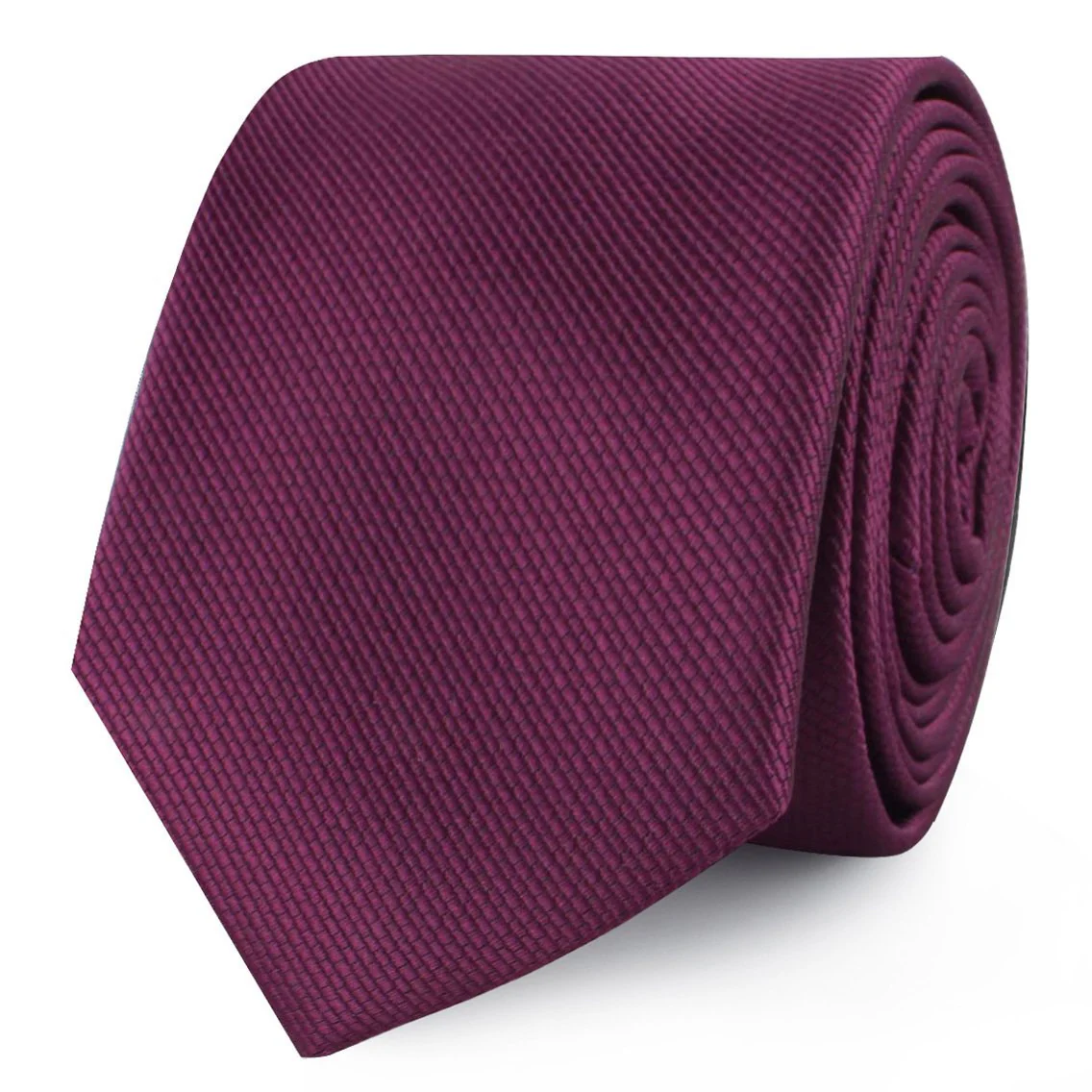 Sangria Purple Weave Skinny Tie - Image 2
