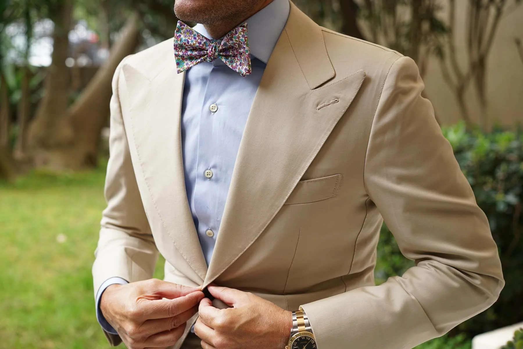 Sant Apollinare Floral Self Bow Tie - Image 9