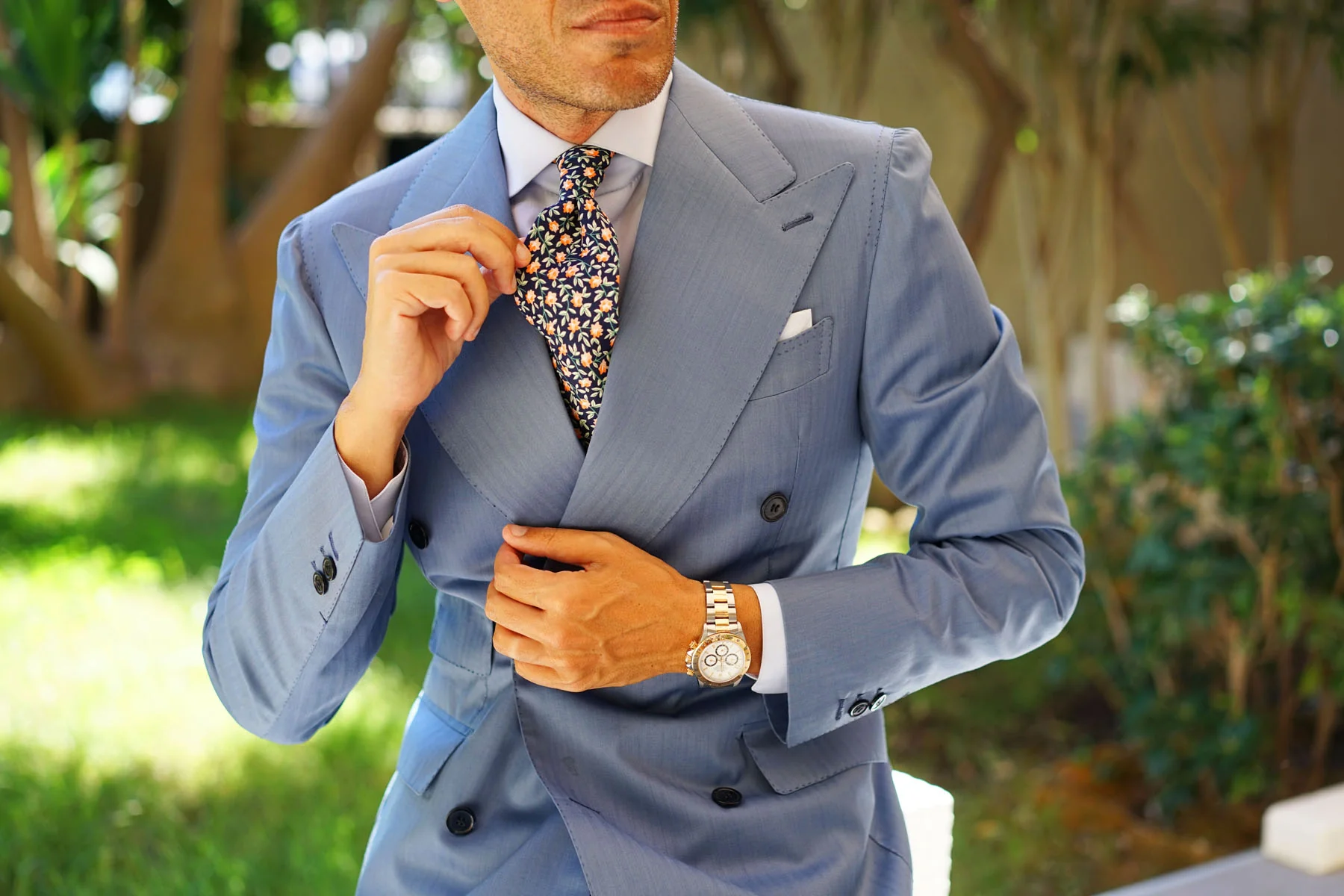 Santo Domingo Floral Necktie - Image 13