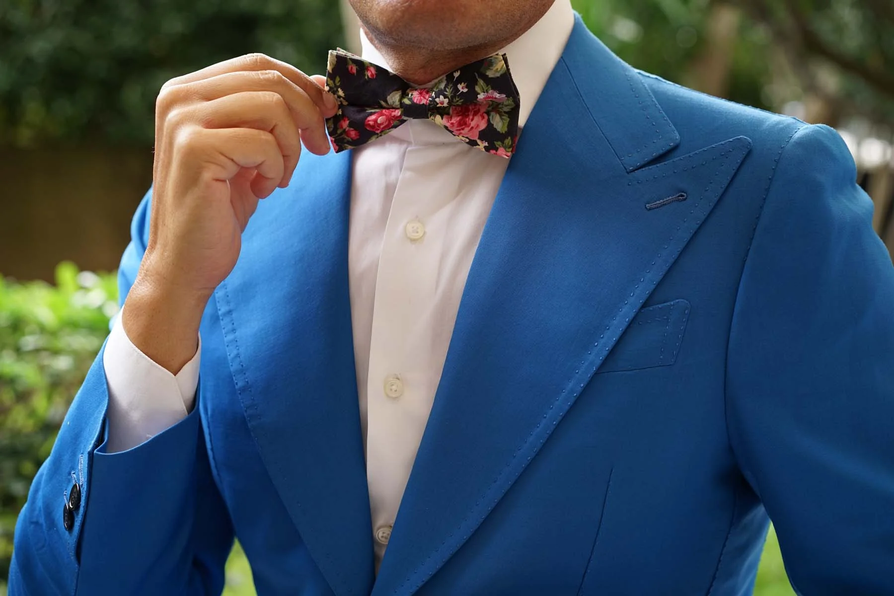 Santorini Pink Roses Bow Tie - Image 5