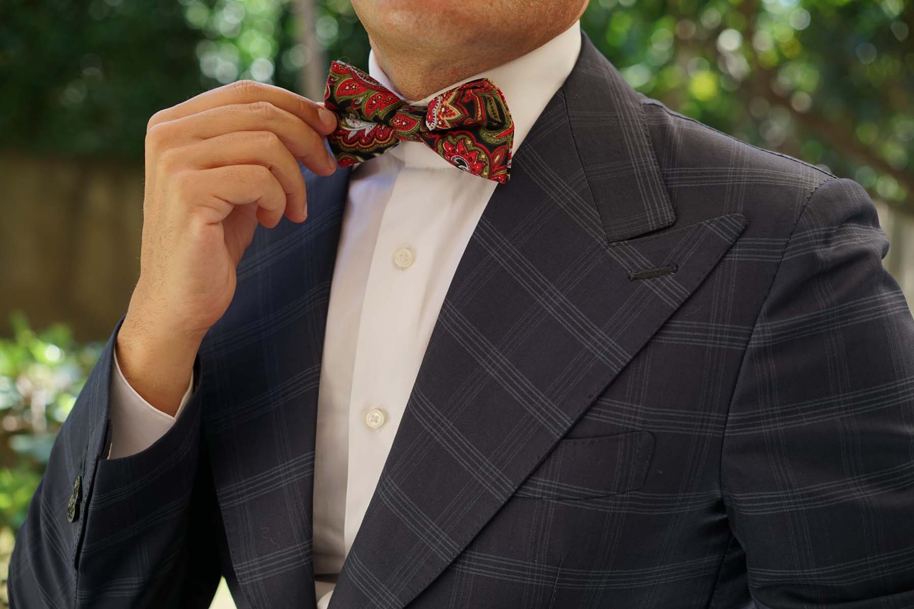 Sao Paulo Paisley Red Bow Tie - Image 5