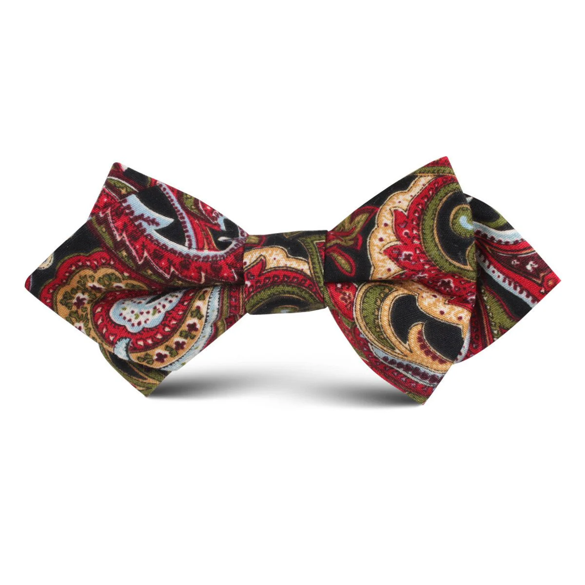 Sao Paulo Paisley Red Kids Diamond Bow Tie