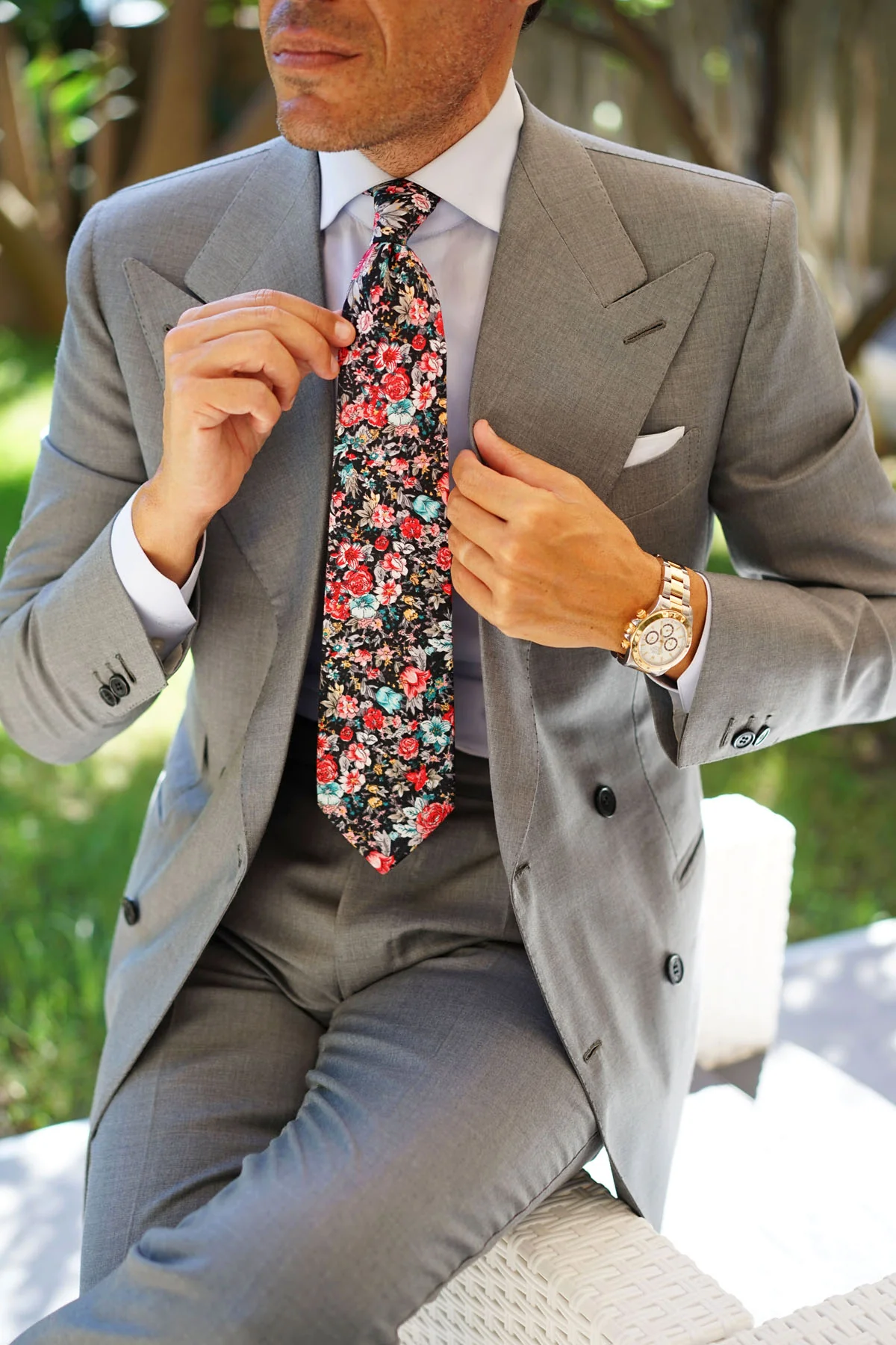 Sardinia Bloom Floral Tie - Image 12