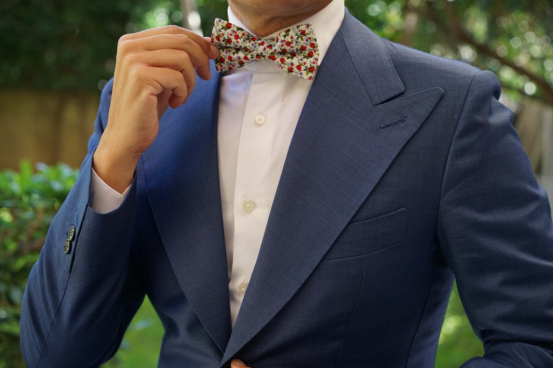 Scarlet Pimpernel Rose Bow Tie - Image 9