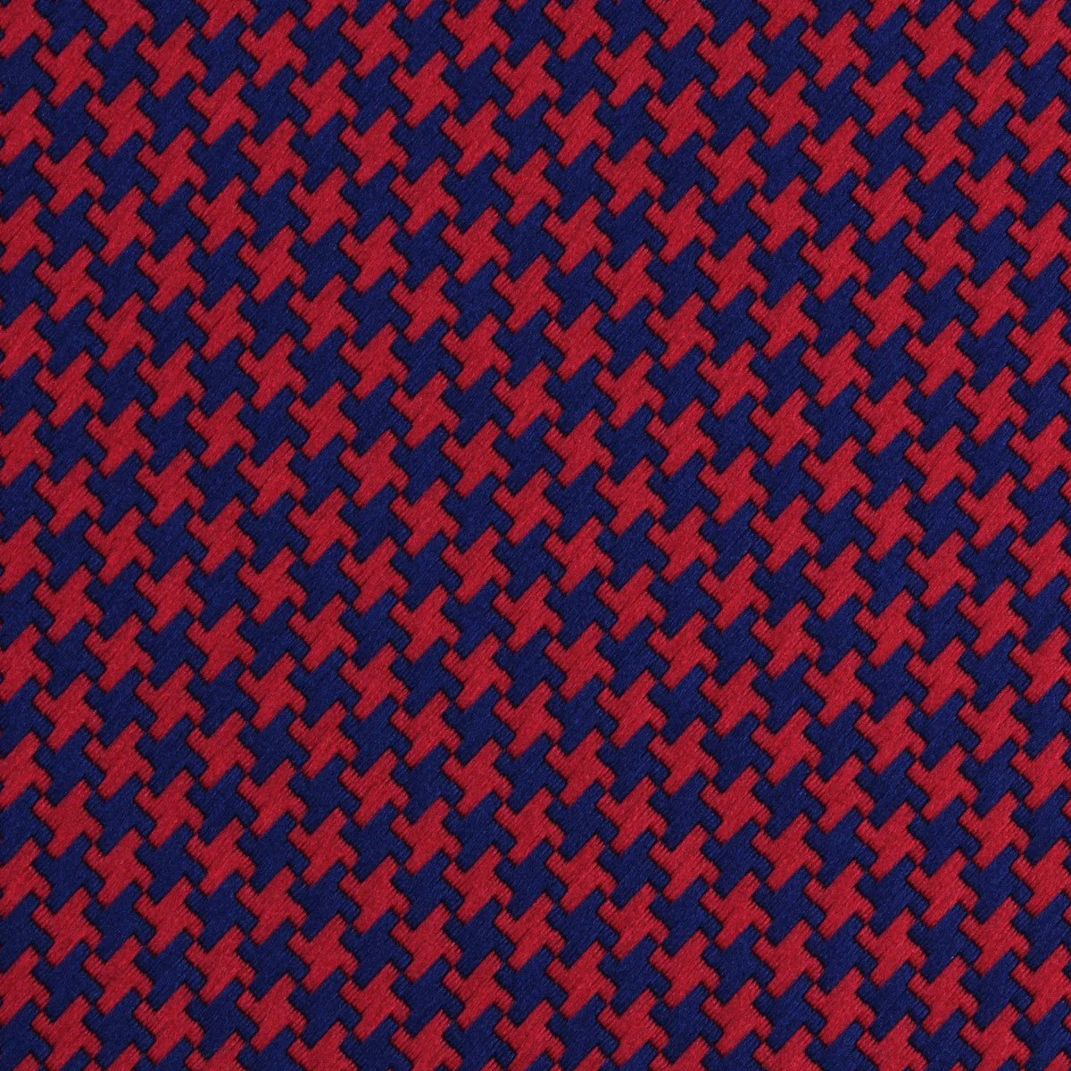 Scarlet Red Houndstooth Skinny Tie - Image 3