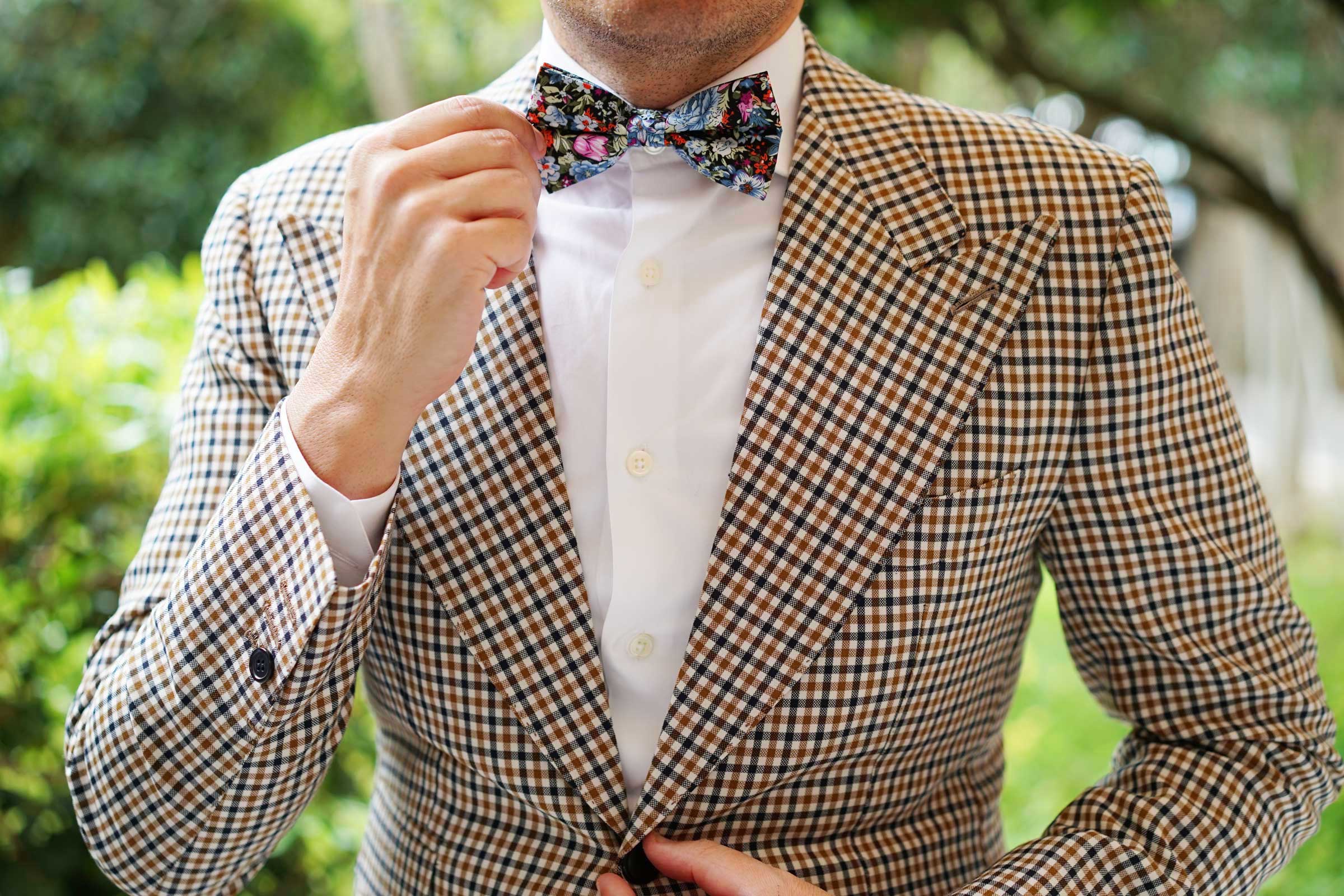 Scoglio D'Africa Violet Floral Bow Tie - Image 3