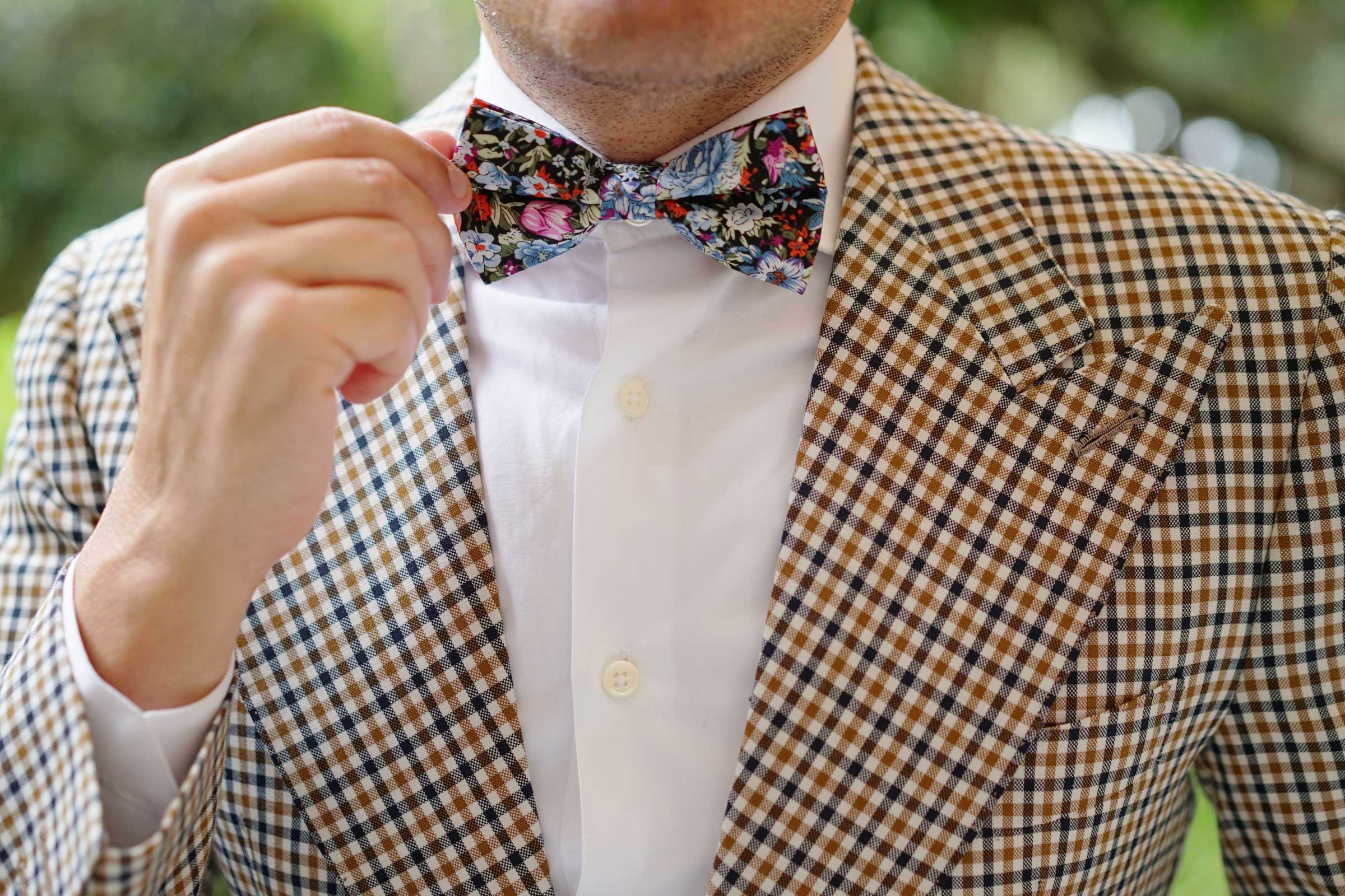 Scoglio D'Africa Violet Floral Bow Tie - Image 5