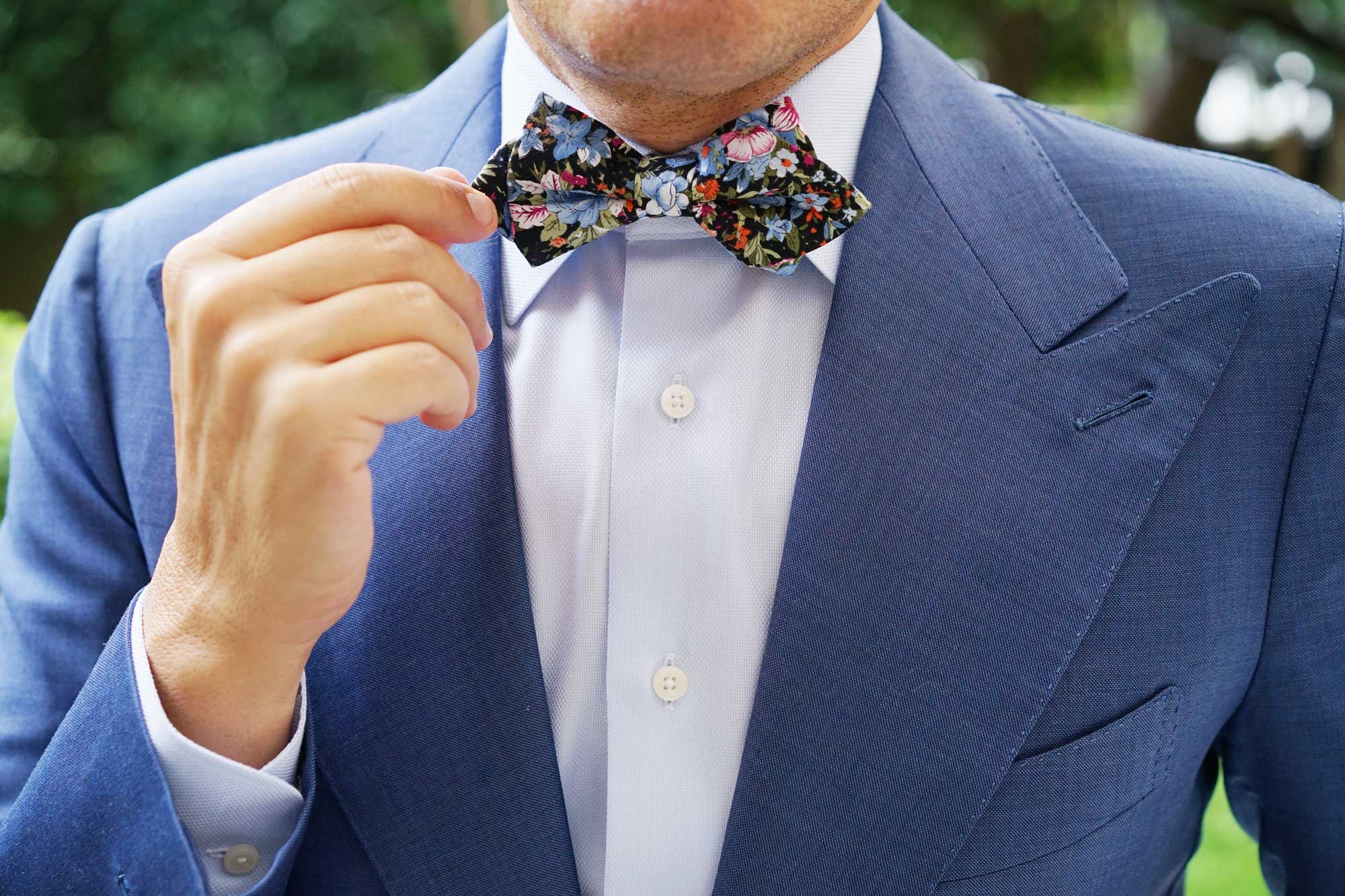 Scoglio D'Africa Violet Floral Diamond Bow Tie - Image 8