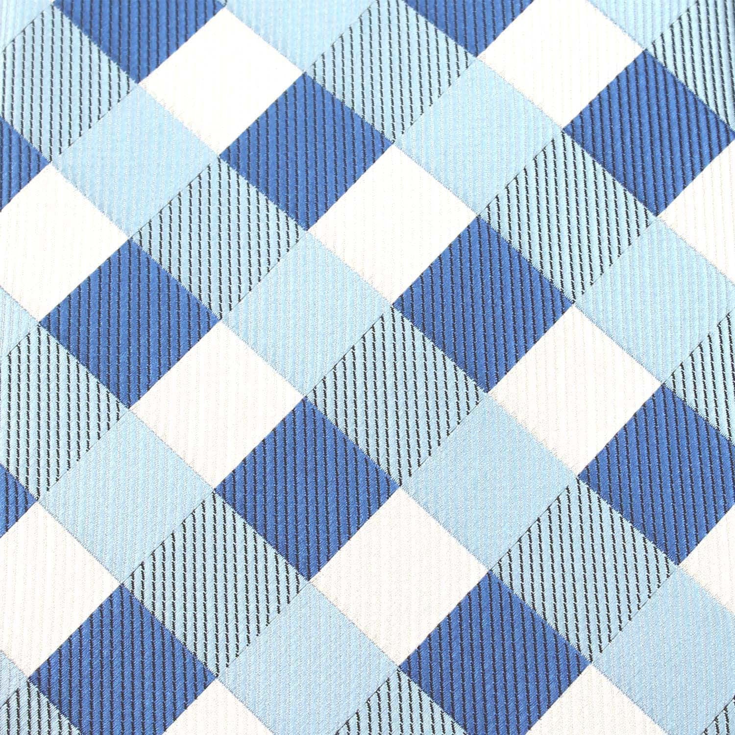 Sea and Light Blue White Checkered - Bow Tie - Image 2
