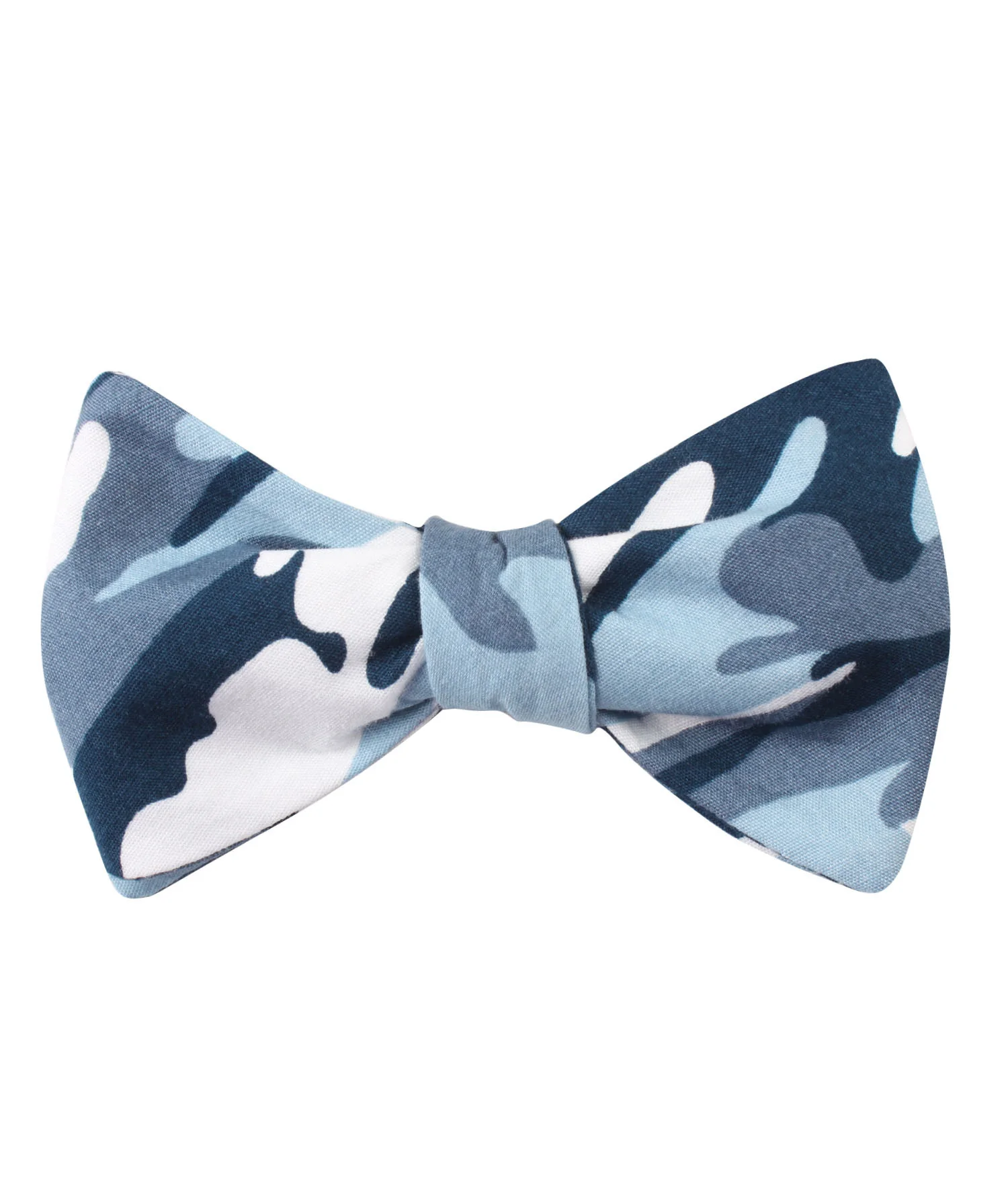 Sea Blue Camo Self Bow Tie - Image 2