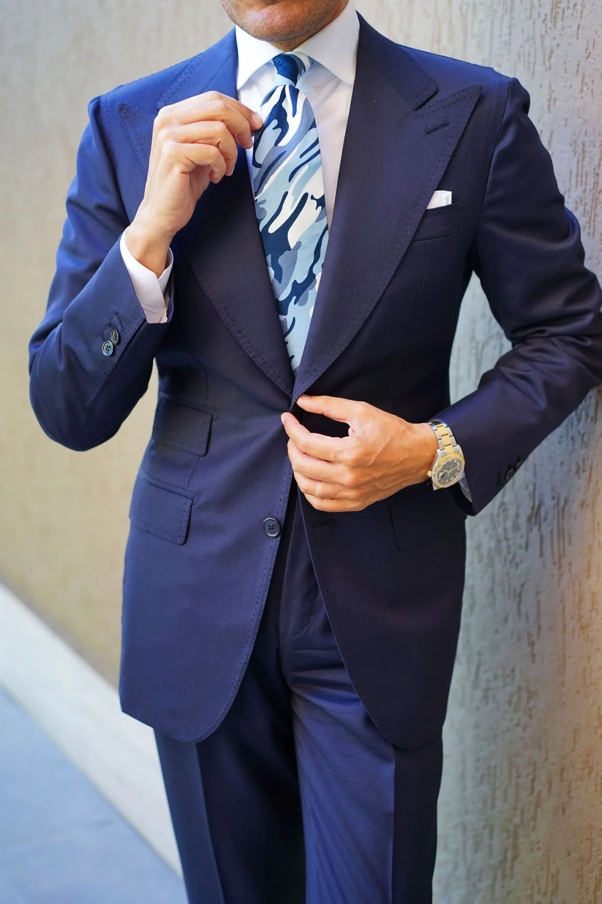 Sea Blue Camo Tie - Image 11
