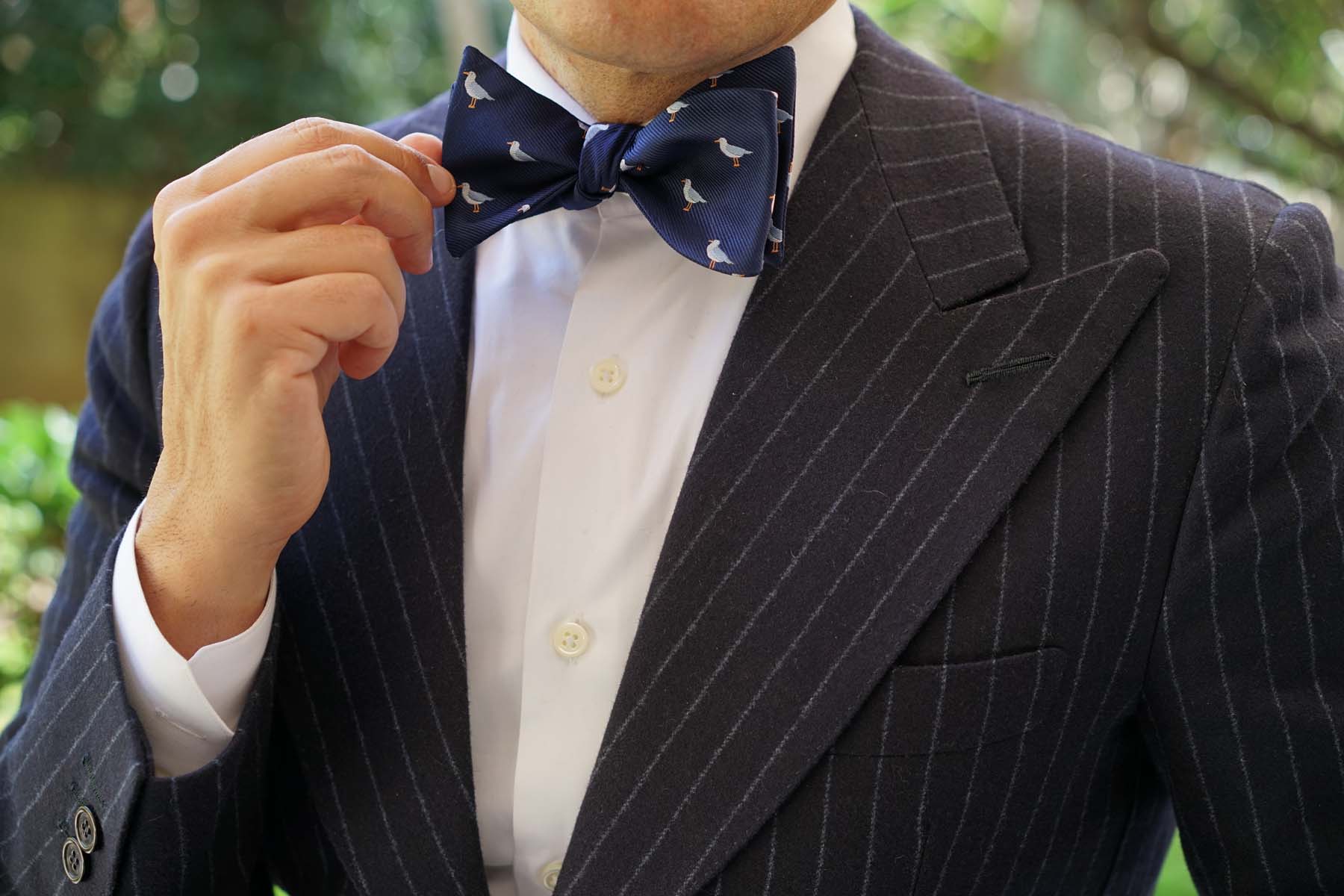Seagull Bird Self Bow Tie - Image 4