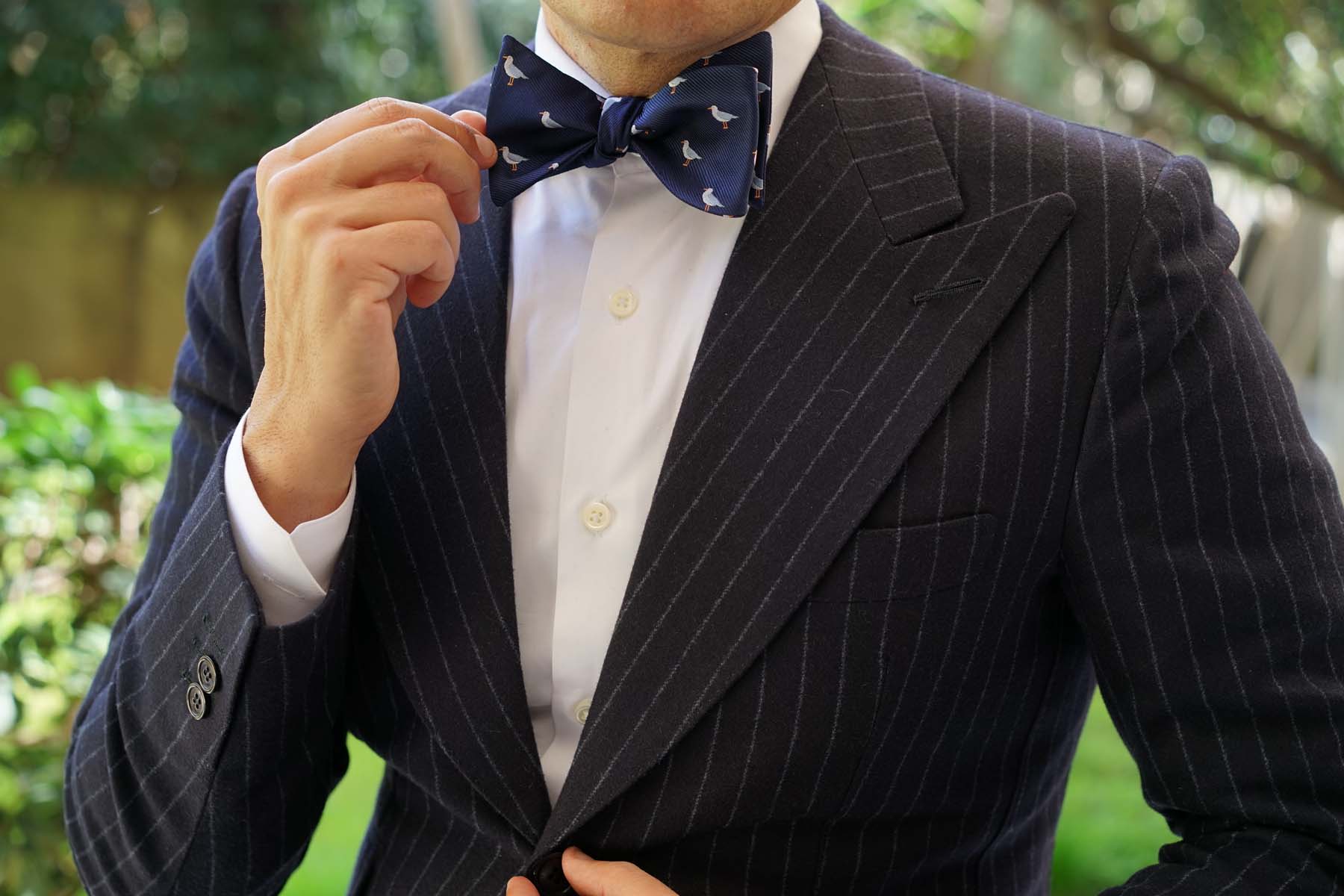 Seagull Bird Self Bow Tie - Image 8
