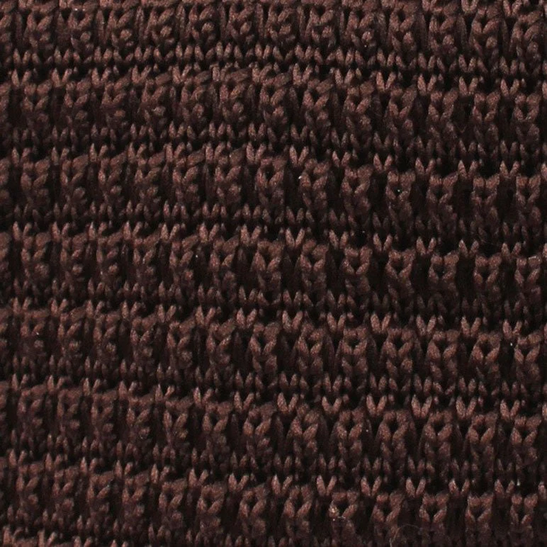 Seal Brown Knitted Tie - Image 2