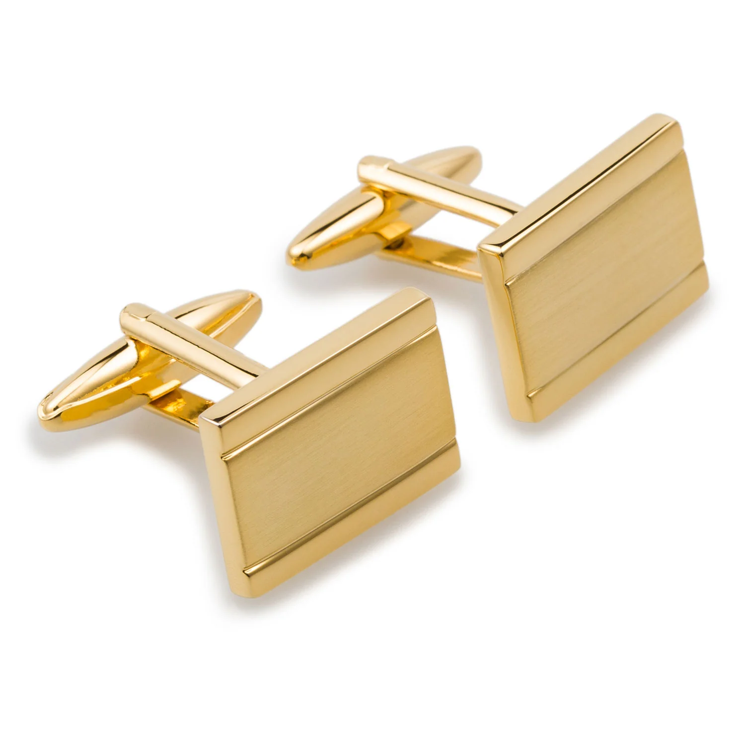 Selassie Gold Rectangle Cufflinks - Image 2