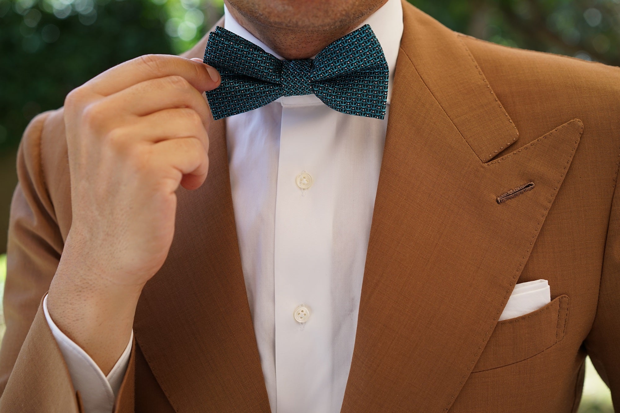 Seychelles Teal Anchor Bow Tie - Image 6